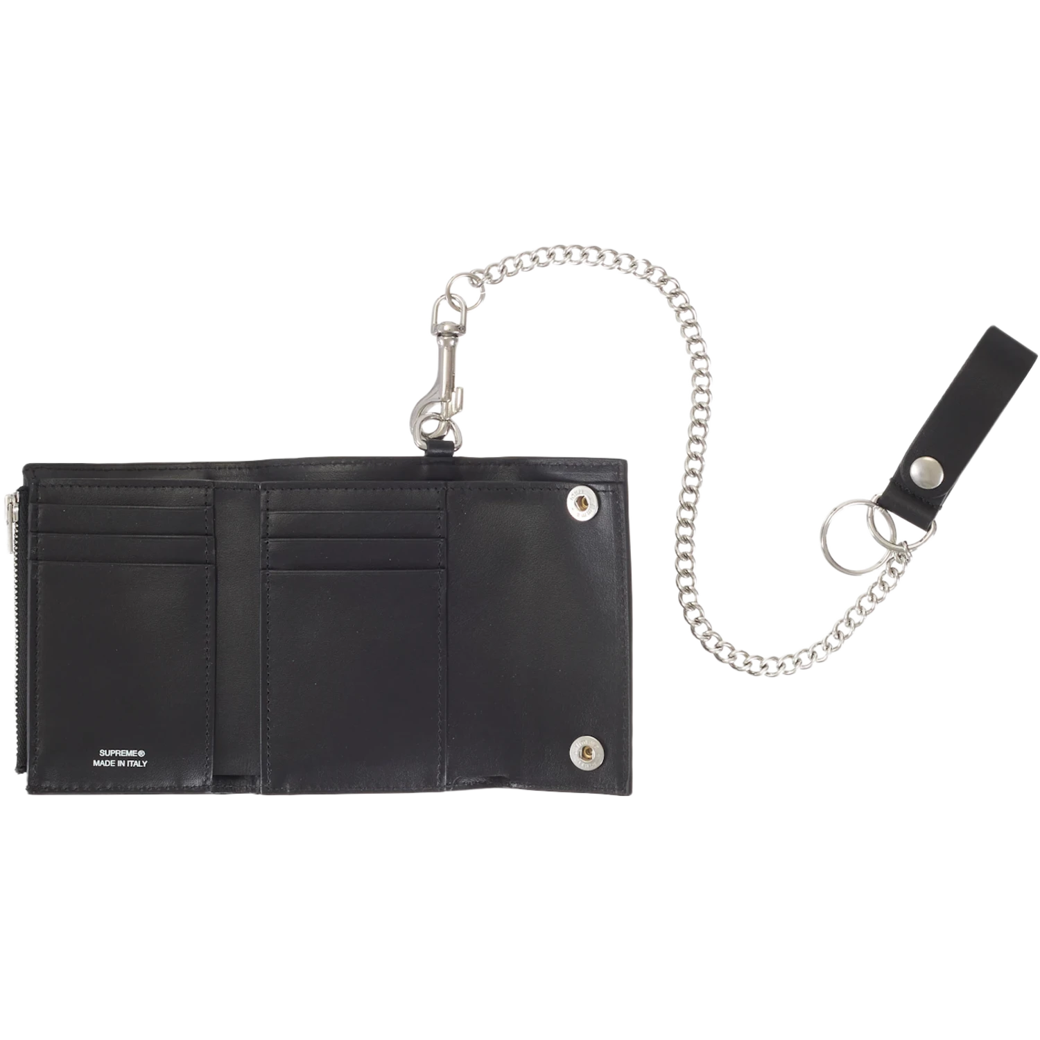 Supreme Leather Chain Wallet (SS26) Black