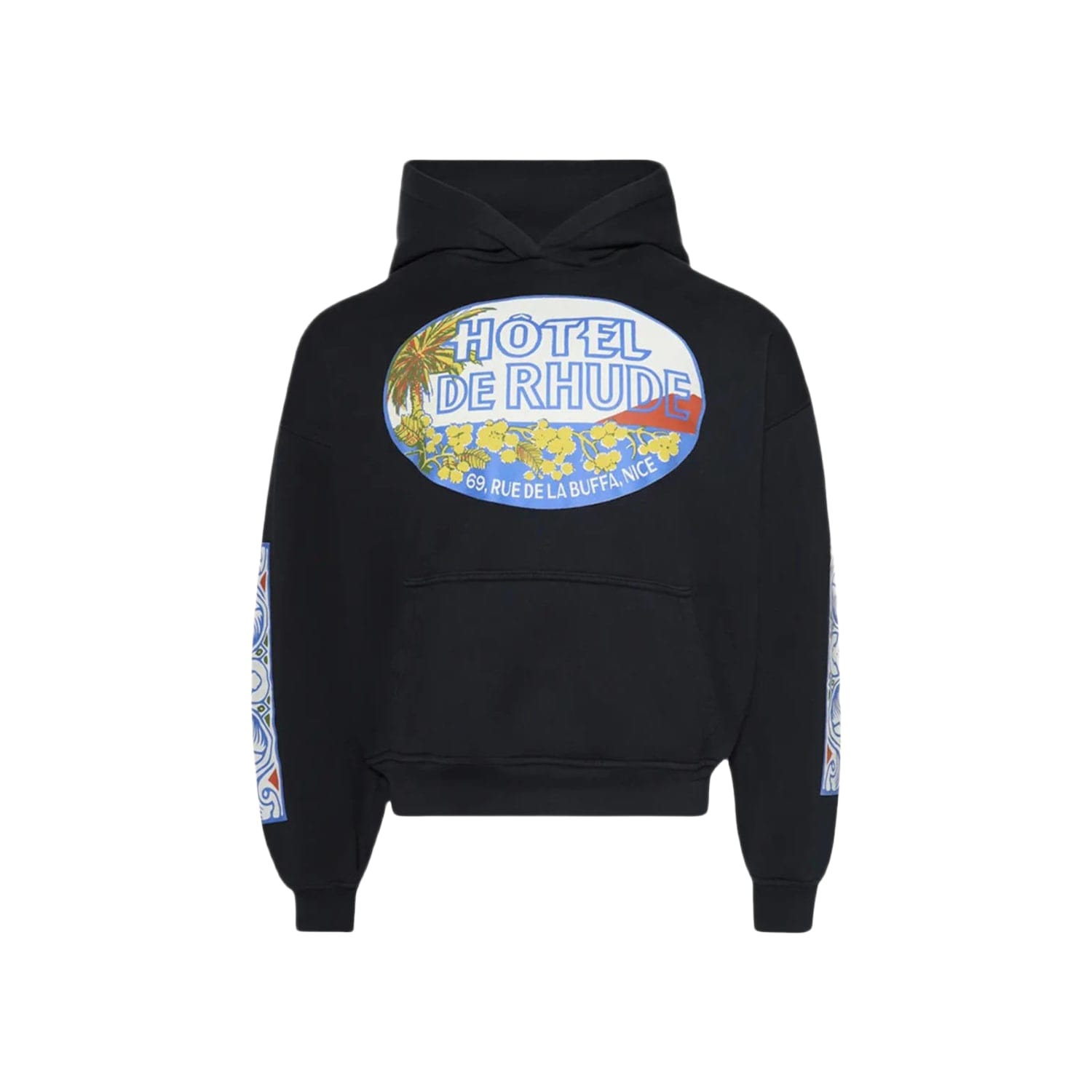 Rhude Hotel Hoodie Vintage Black