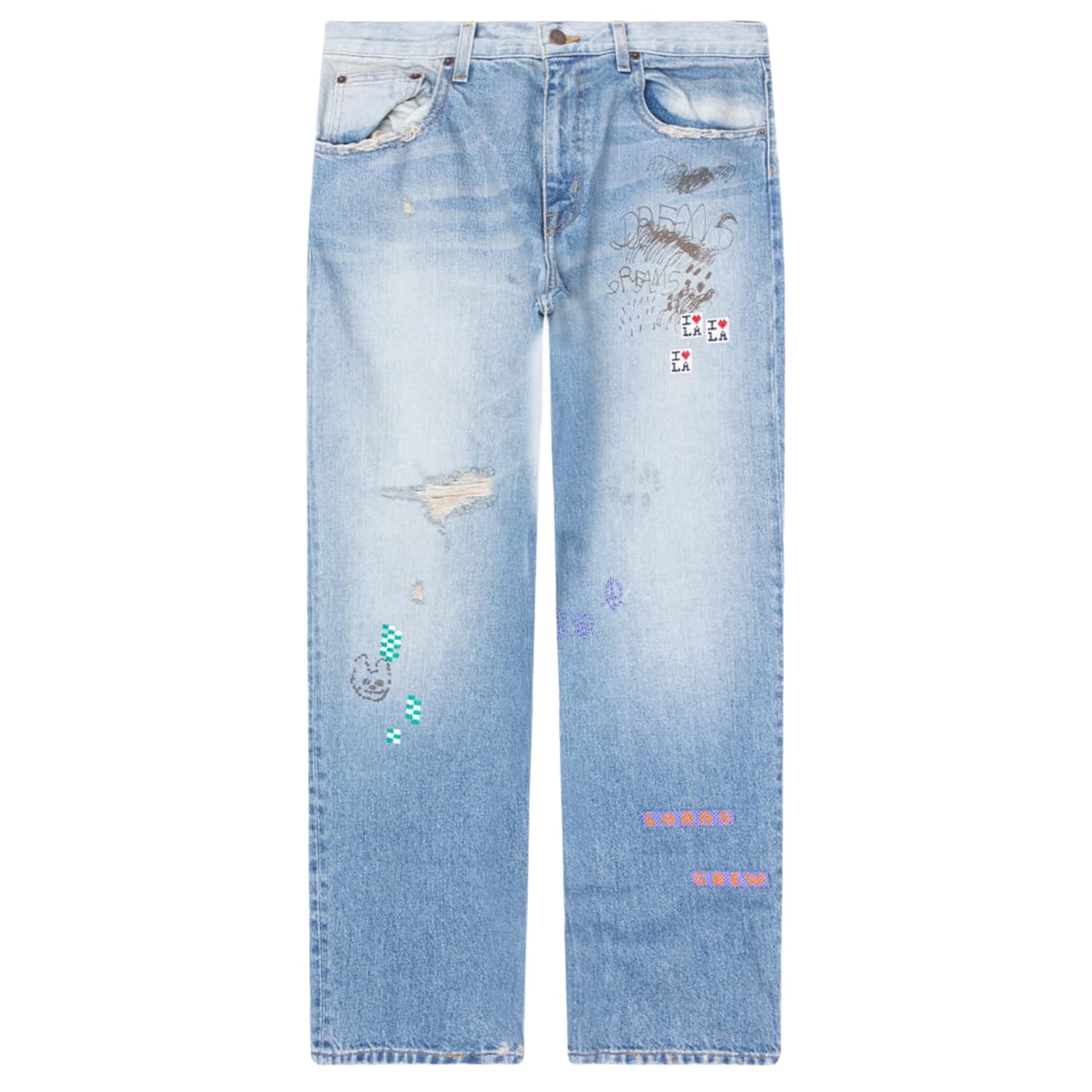 Paly Hollywood Lucky Jeans Light Wash Blue