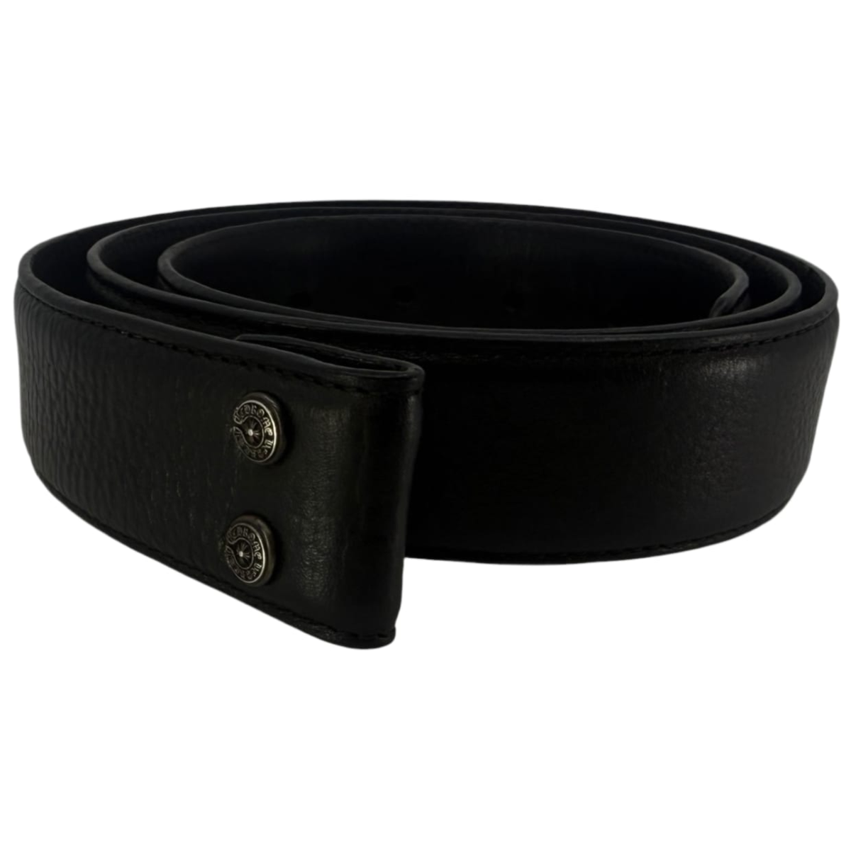 Chrome Hearts Black Leather Belt Strap - Size 38