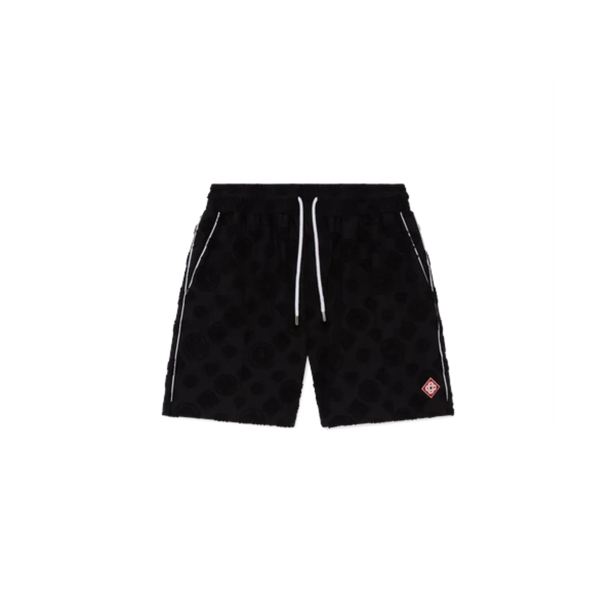 Casablanca Towelling Monogram Shorts Black
