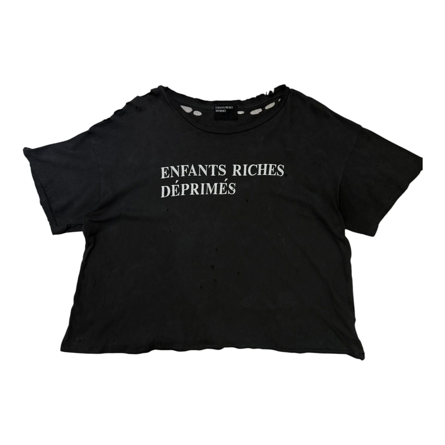 Enfants Riches Déprimés Classic Logo T-Shirt Damaged Black