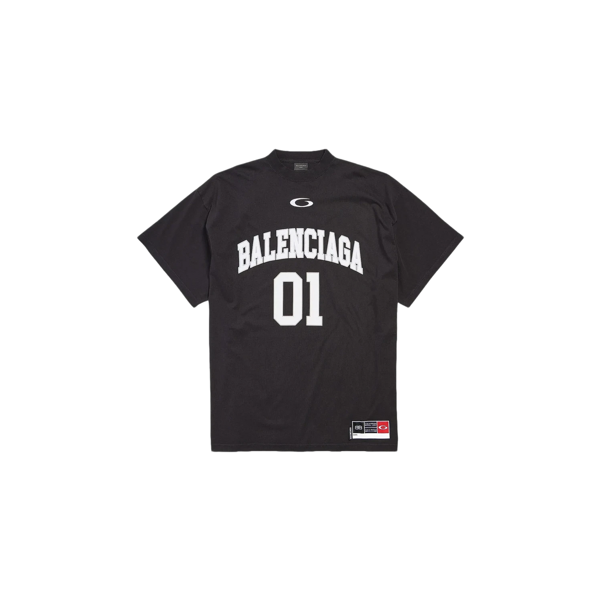 Balenciaga 01 Basketball Series T-Shirt Black/White