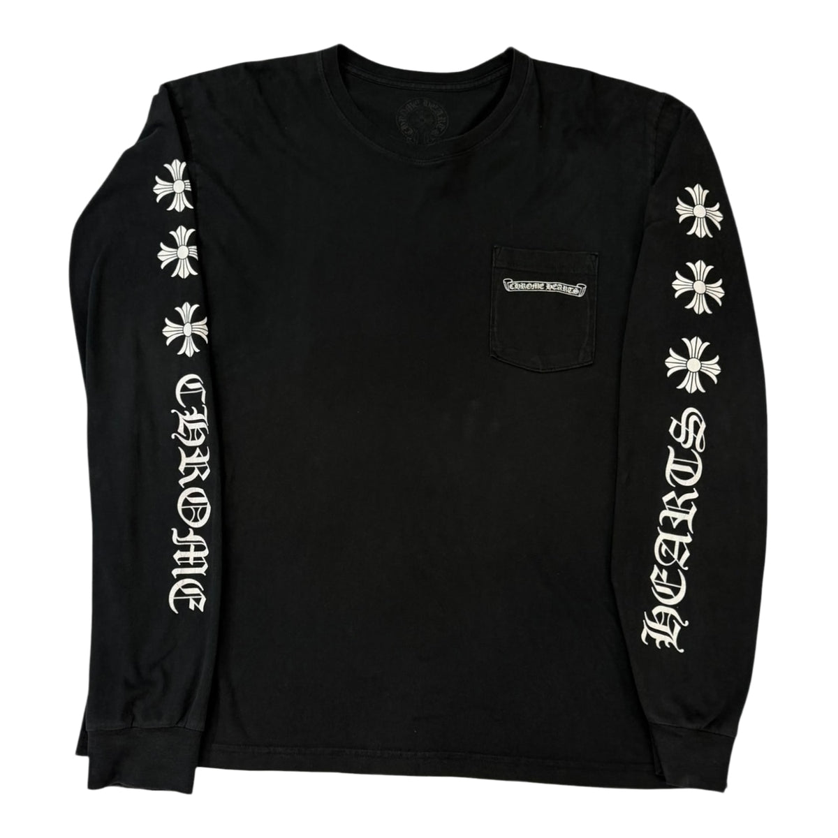 Chrome Hearts Plus Cross Long Sleeve Pocket T-Shirt