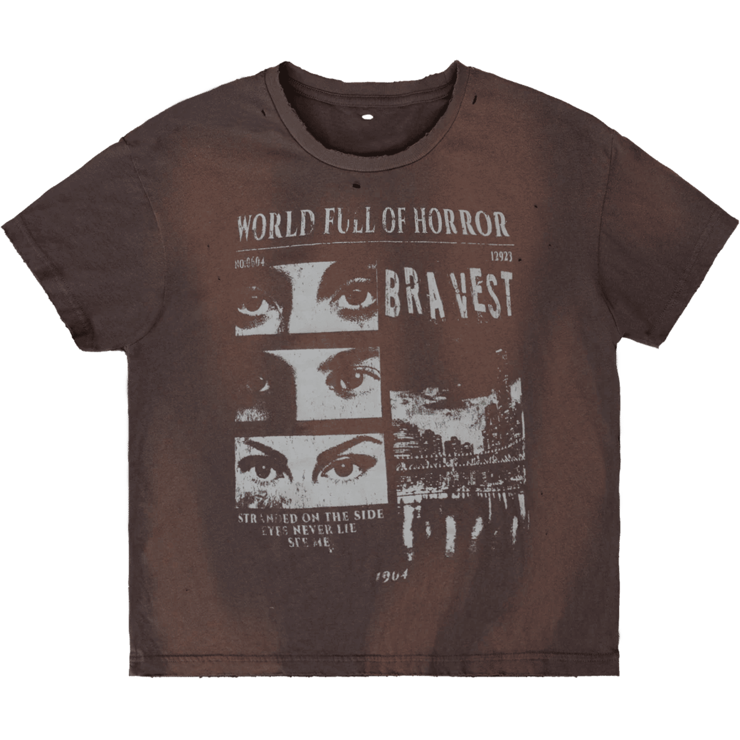 Bravest Studios Horrors Vintage T-Shirt Brown