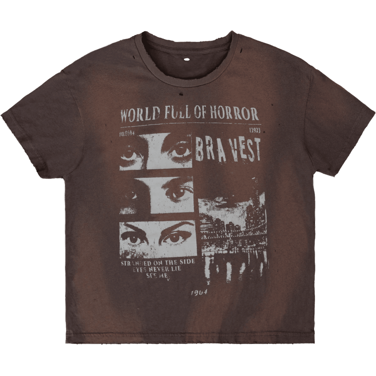 Bravest Studios Horrors Vintage T-Shirt Brown