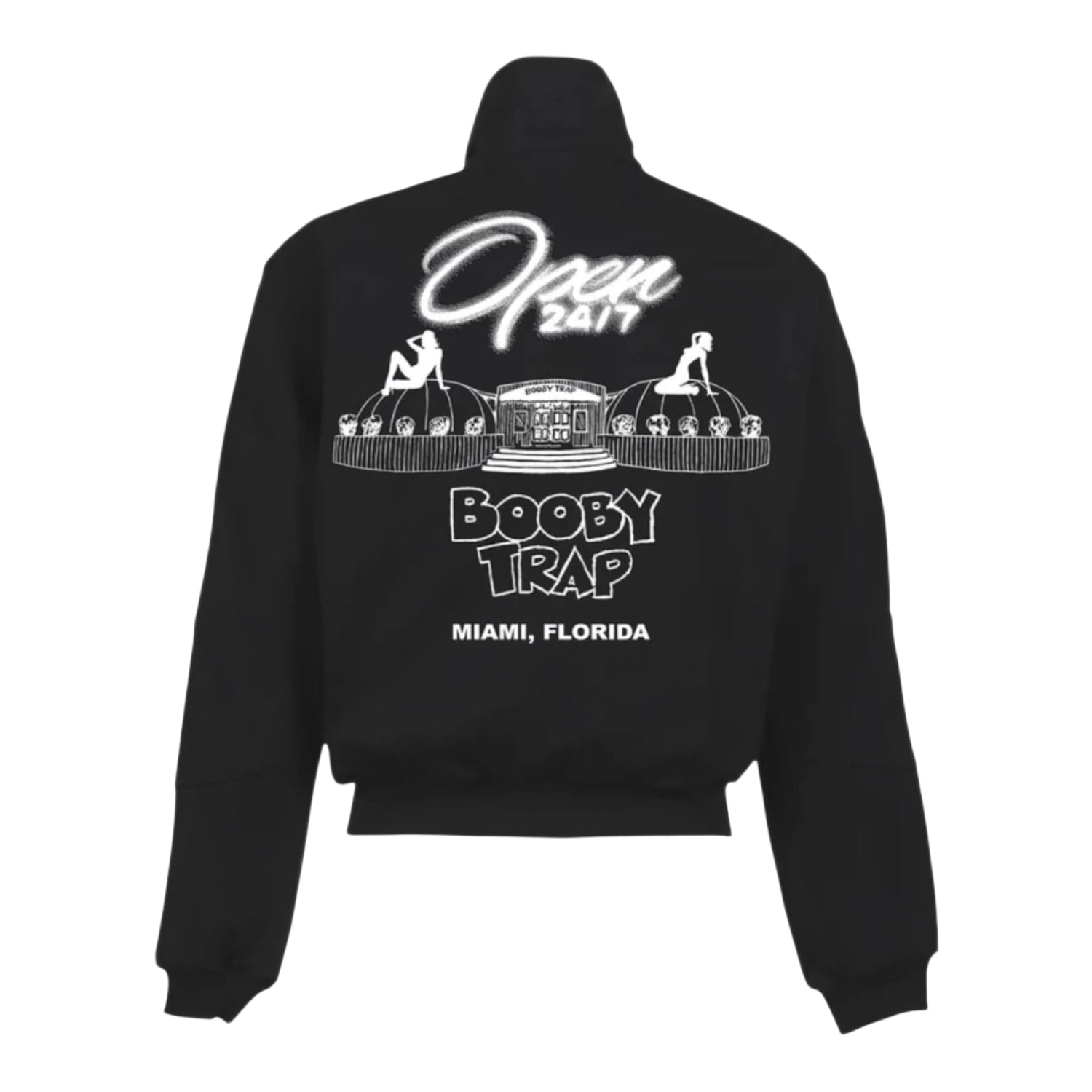 Triple Sevens x Booby Trap Nylon Zip Up Black