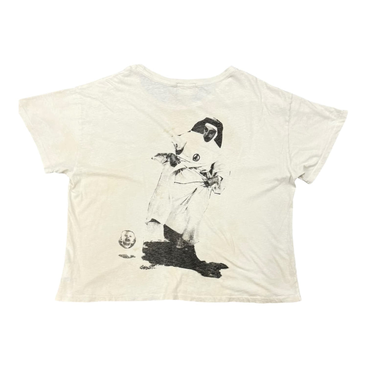 Enfants Riches Déprimés Nun Kicks Baby Dirty White Short Sleeve Tee