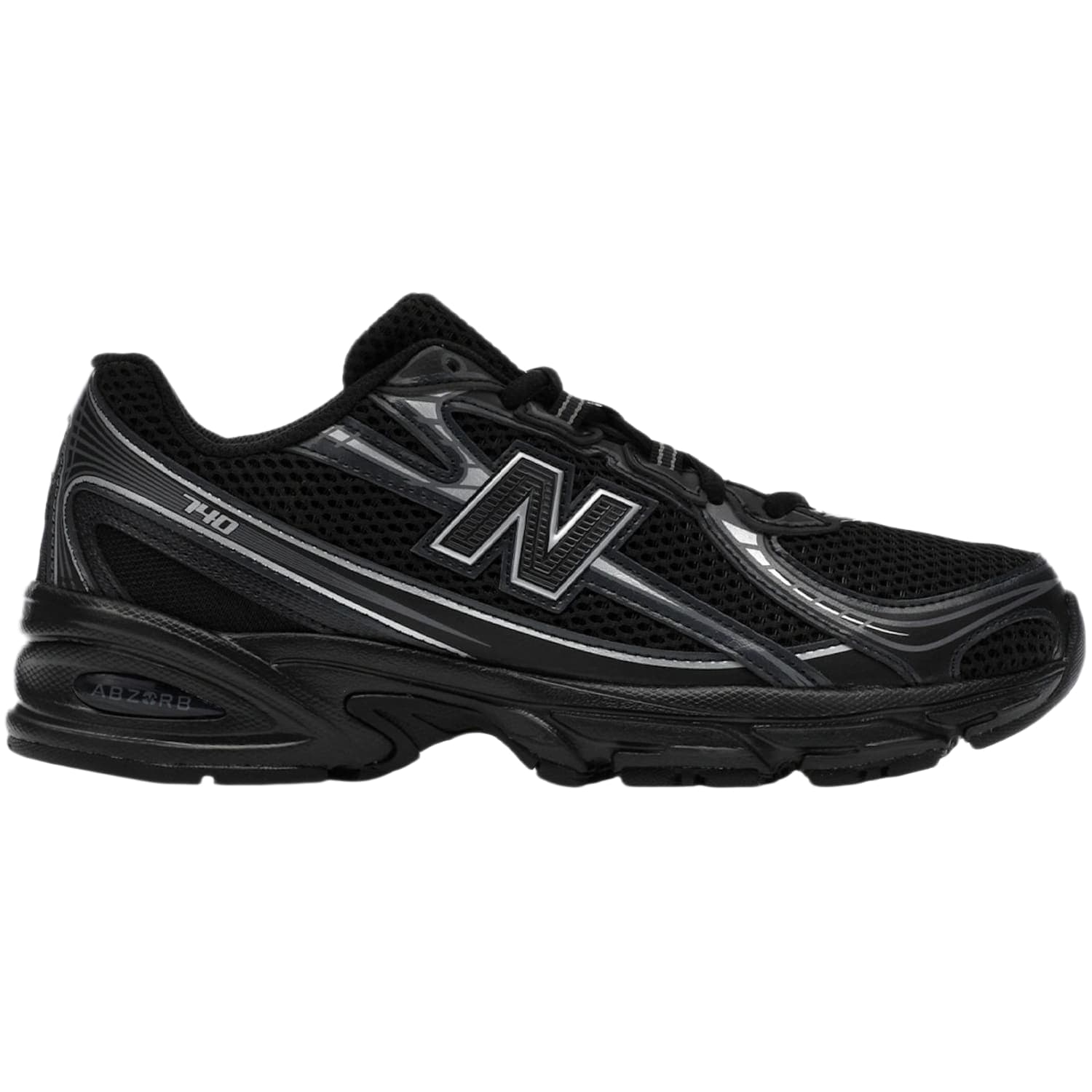 New Balance 740 Black Silver Metallic (GS)