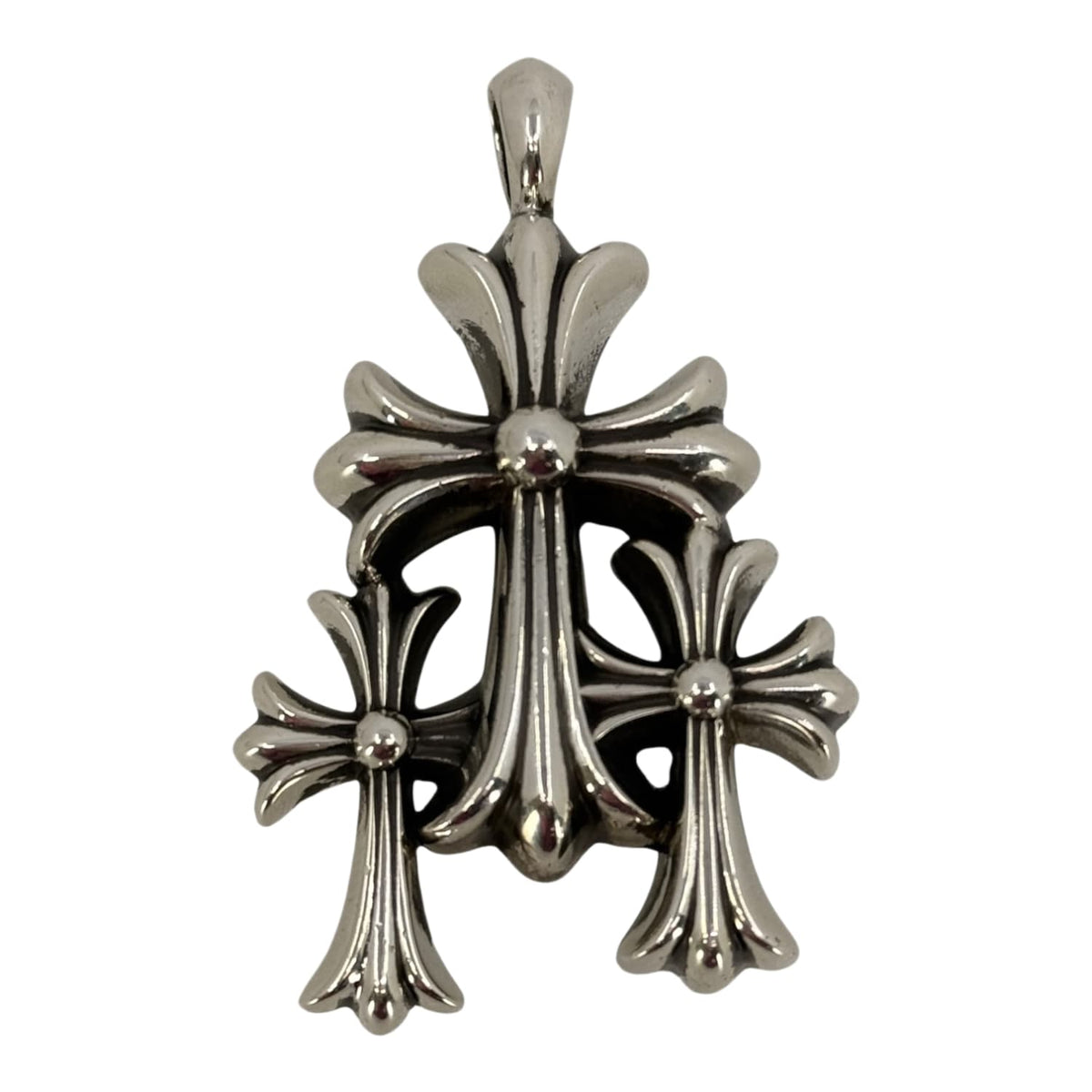 Chrome Hearts Silver Triple Cross Pendant