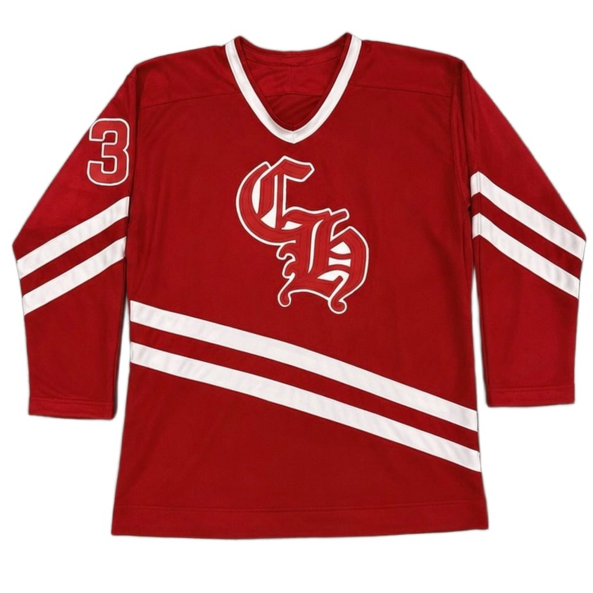 Chrome Hearts 33 Matty Boy Hockey Jersey LS Medium Red Chomper Mouth CH Logo