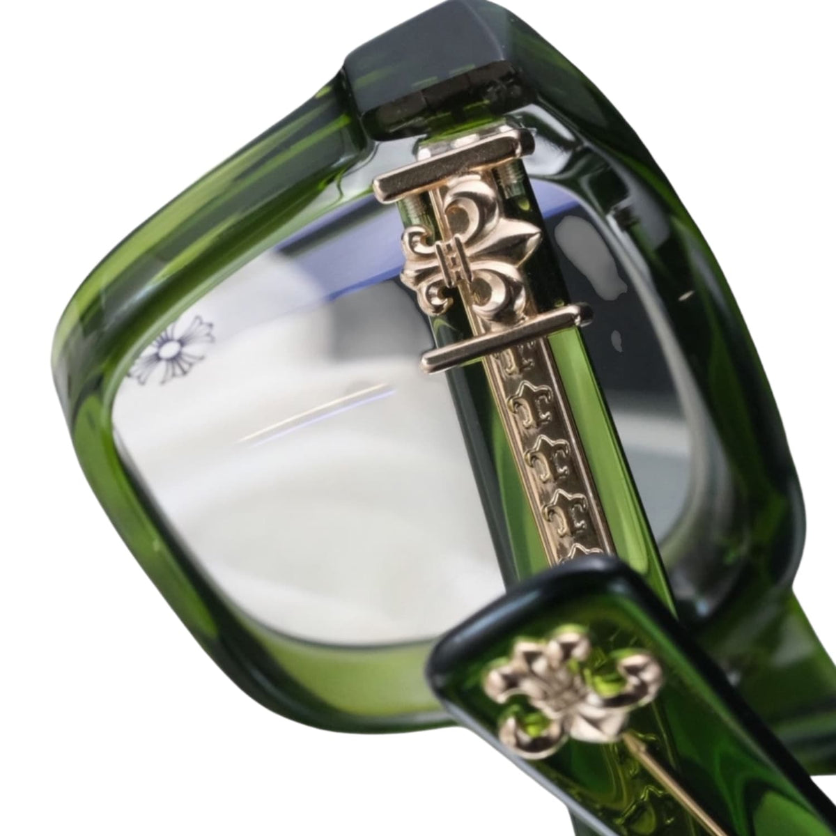 Chrome Hearts See You In Tea Marine Green/18k Gold Plated Glasses