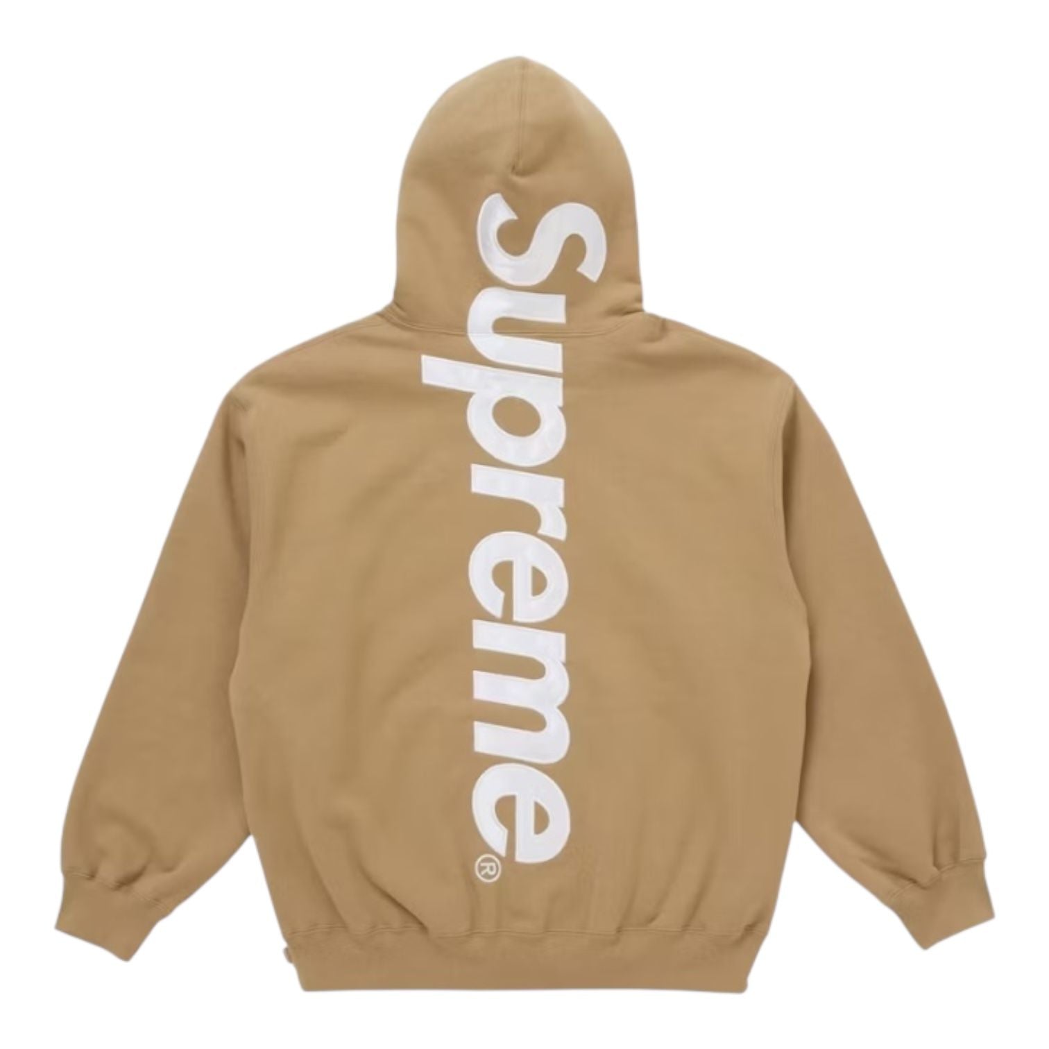 Supreme Satin Appliqué Hooded Sweatshirt (FW25) Brown