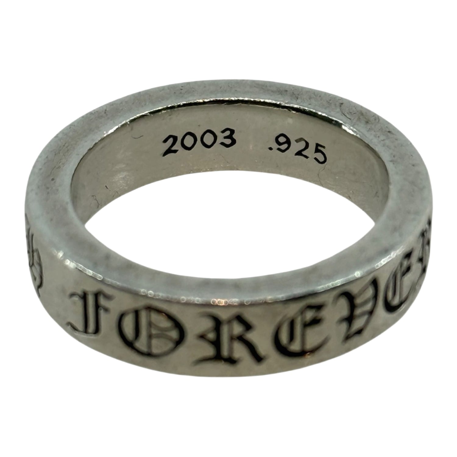 Chrome Hearts Silver CH Forever Ring - US Size 6.5