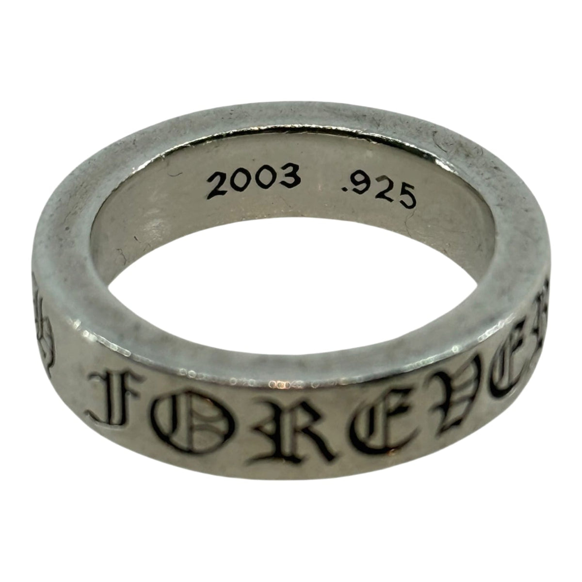 Chrome Hearts Silver CH Forever Ring - US Size 6.5
