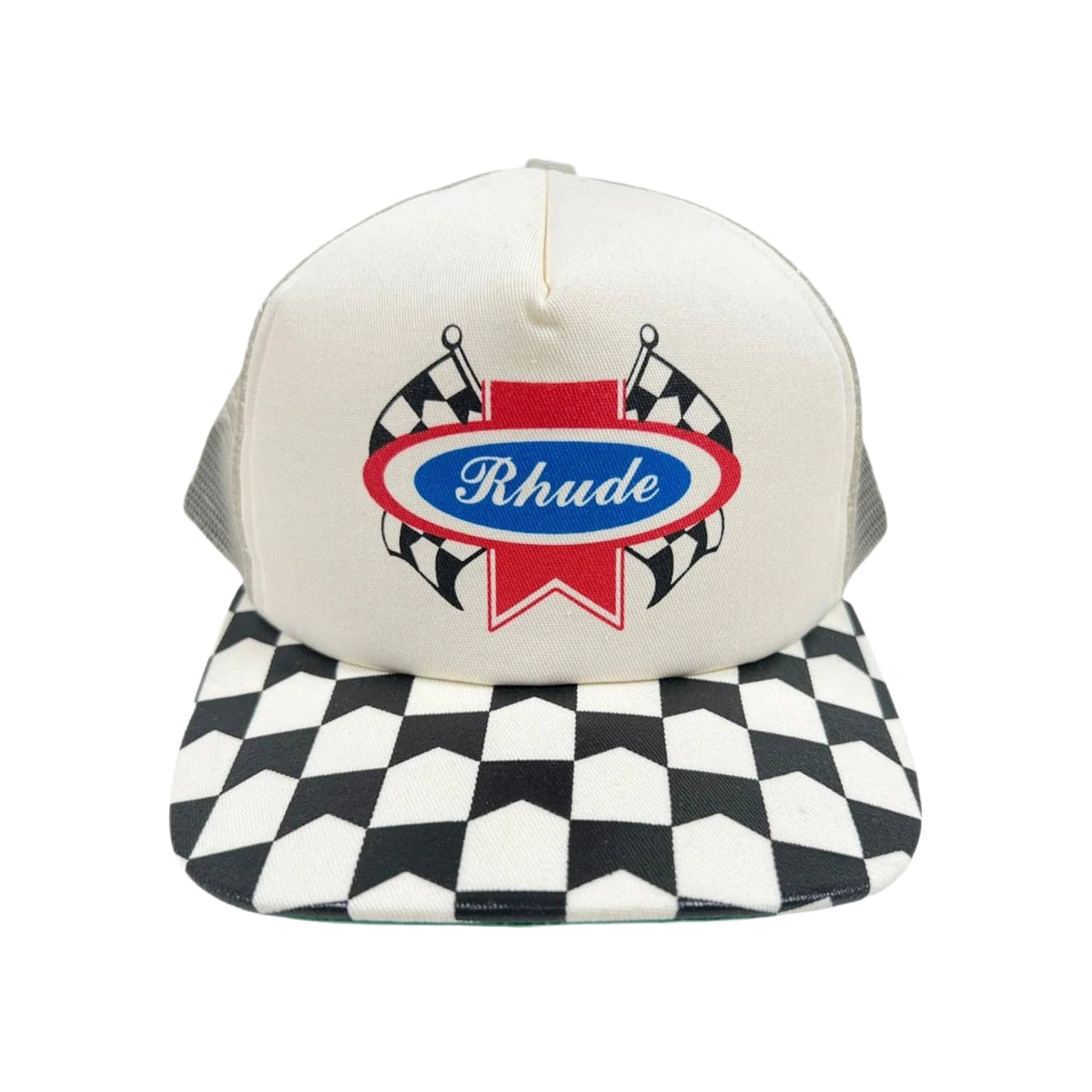 Rhude Chevron Rally Trucker Hat Off White