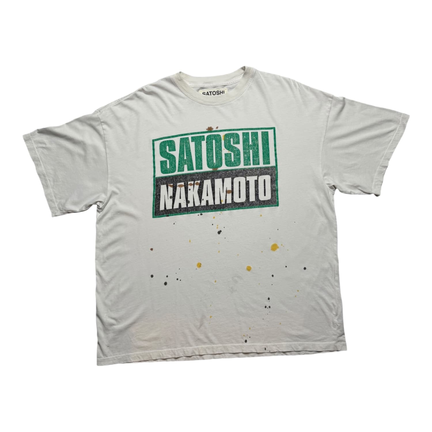 Satoshi Nakamoto Paint Splatter T-Shirt