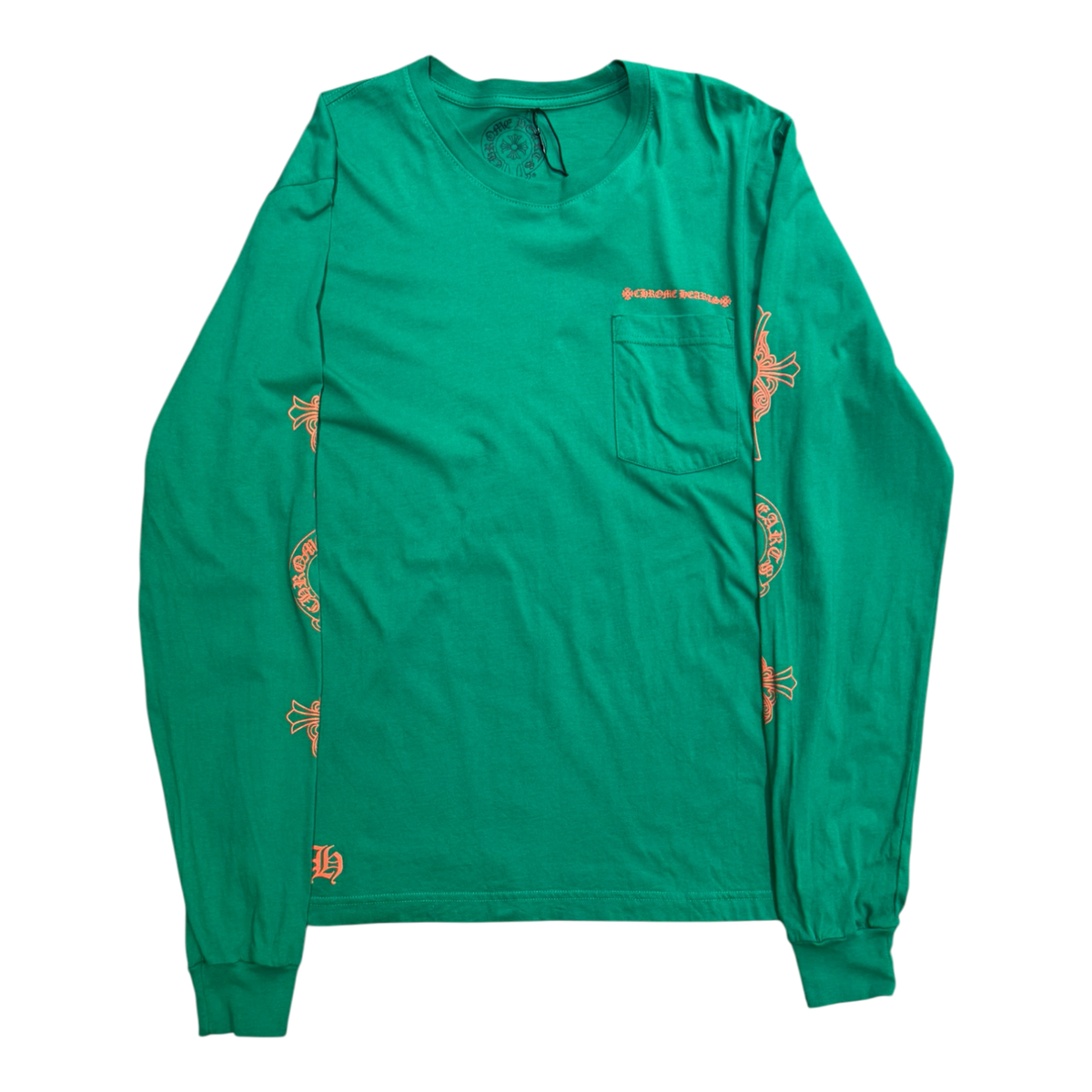 Chrome Hearts Horseshoe Logo Long-Sleeve T-Shirt Green
