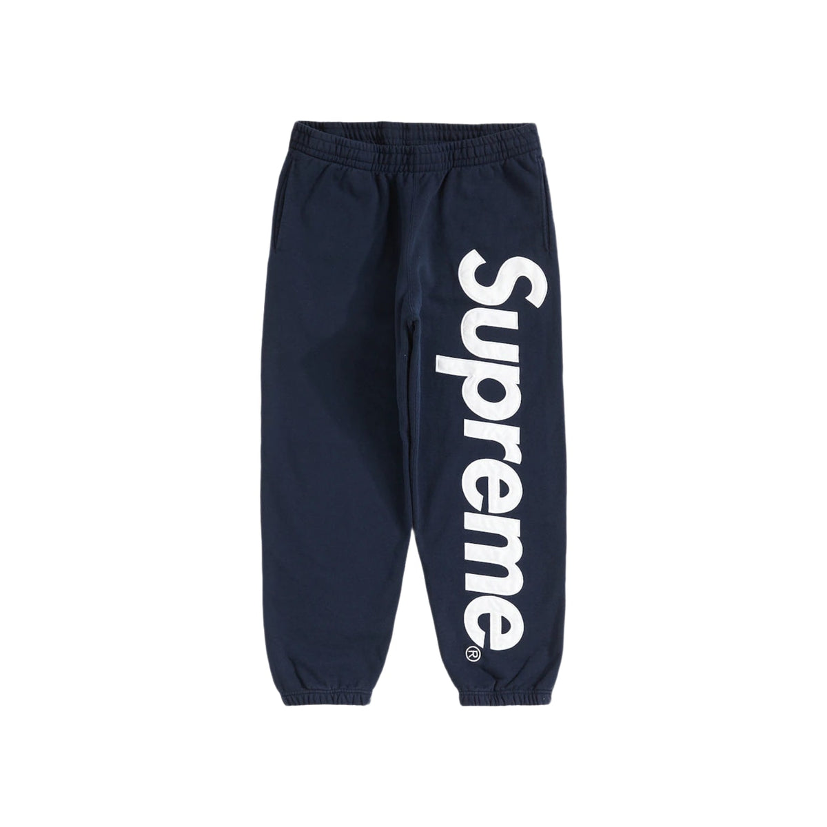 Supreme Satin Applique Sweatpant (SS26) Washed Navy