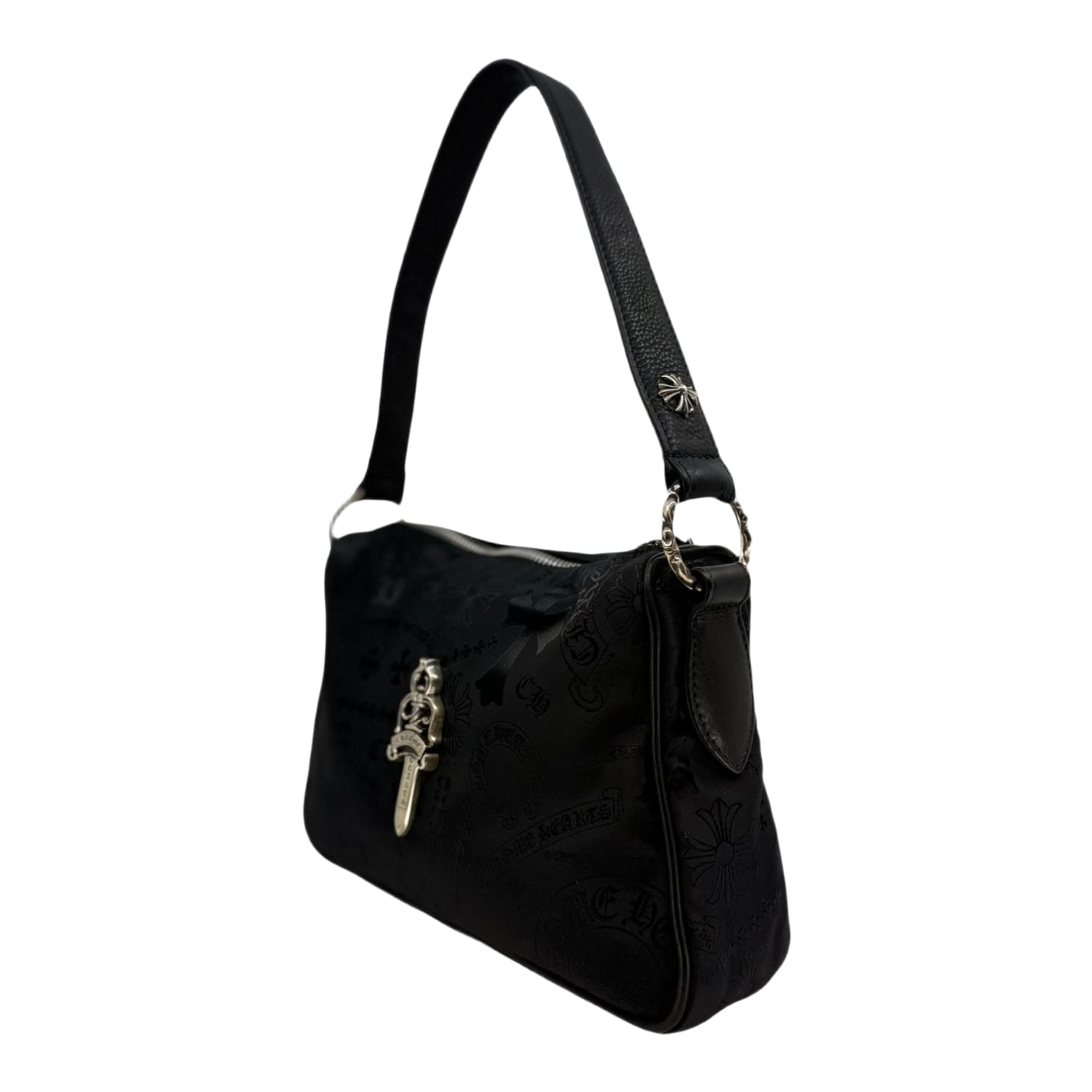 Chrome Hearts Black Nylon Stencil Bag