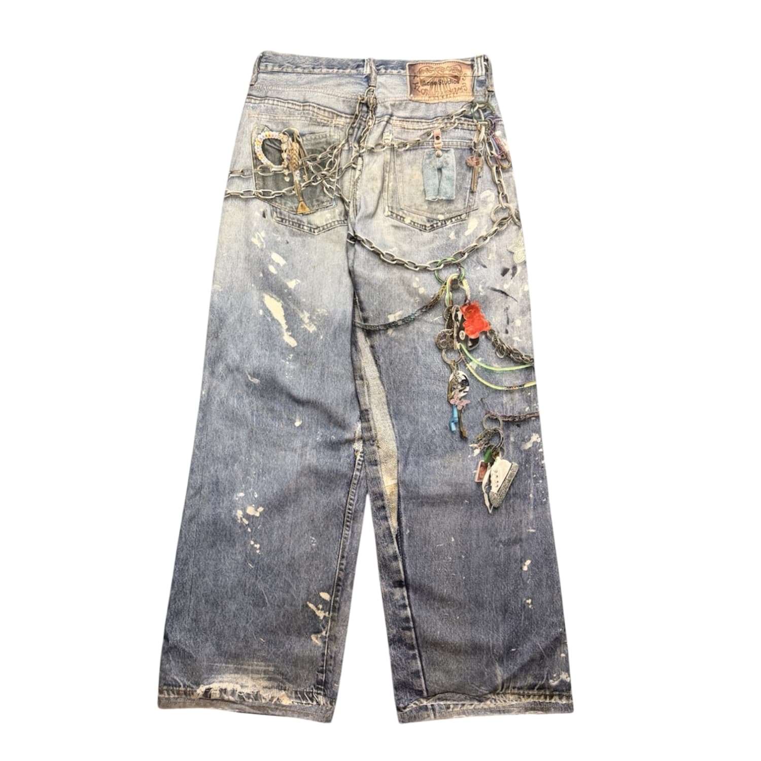 Acne Studios Light Wash Keychain RWB Tromp L'oeil 1981 Jeans