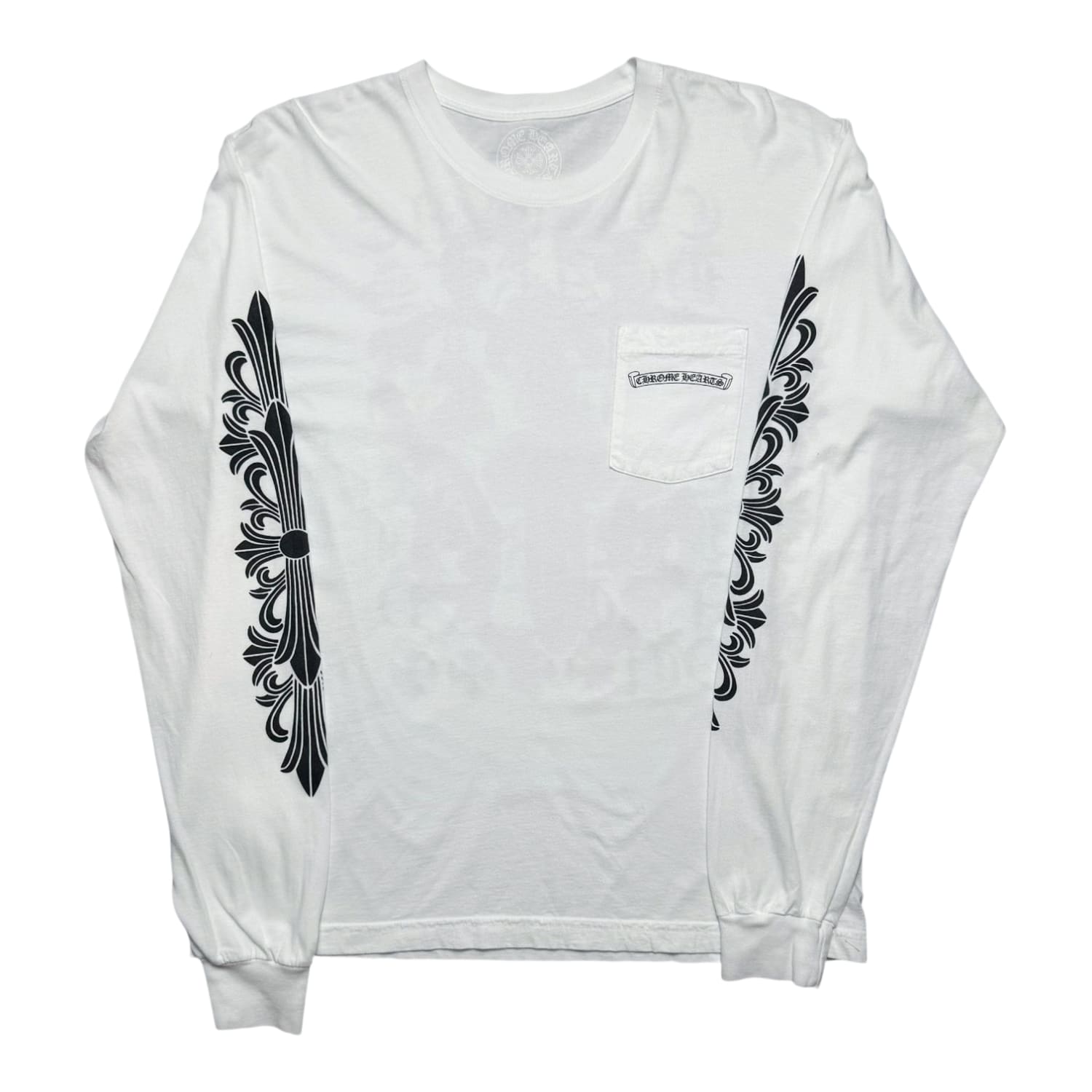 Chrome Hearts Eye Chart Dagger L/S T-shirt White