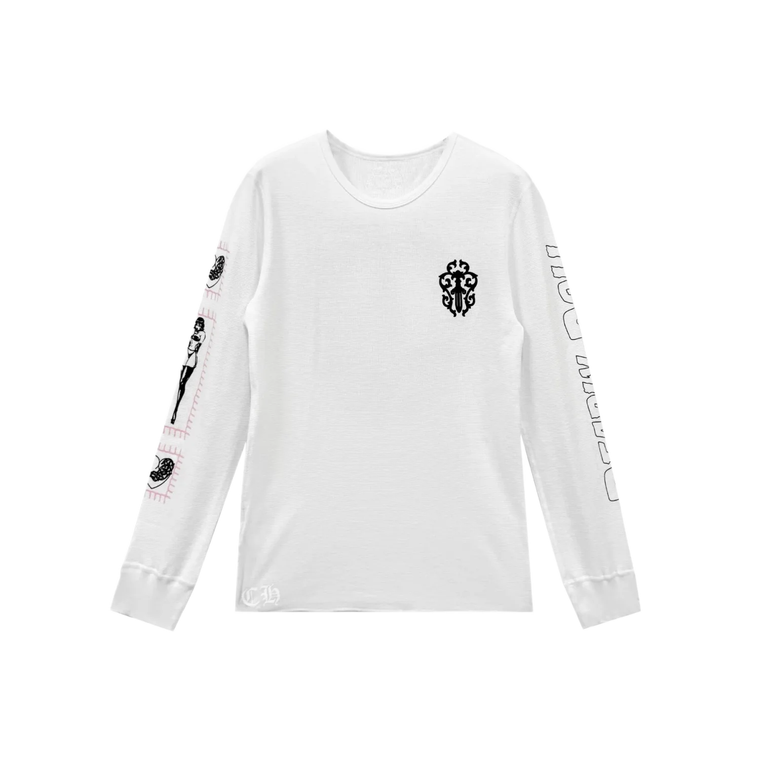 Chrome Hearts Deadly Doll Horseshoe Waffle Thermal Long Sleeve Tee