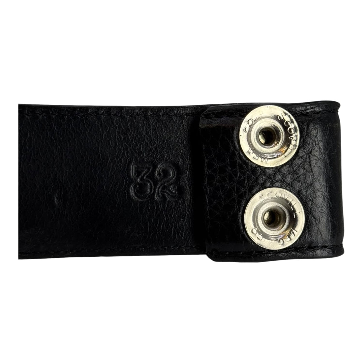 Chrome Hearts Black Leather Belt Strap - Size 32