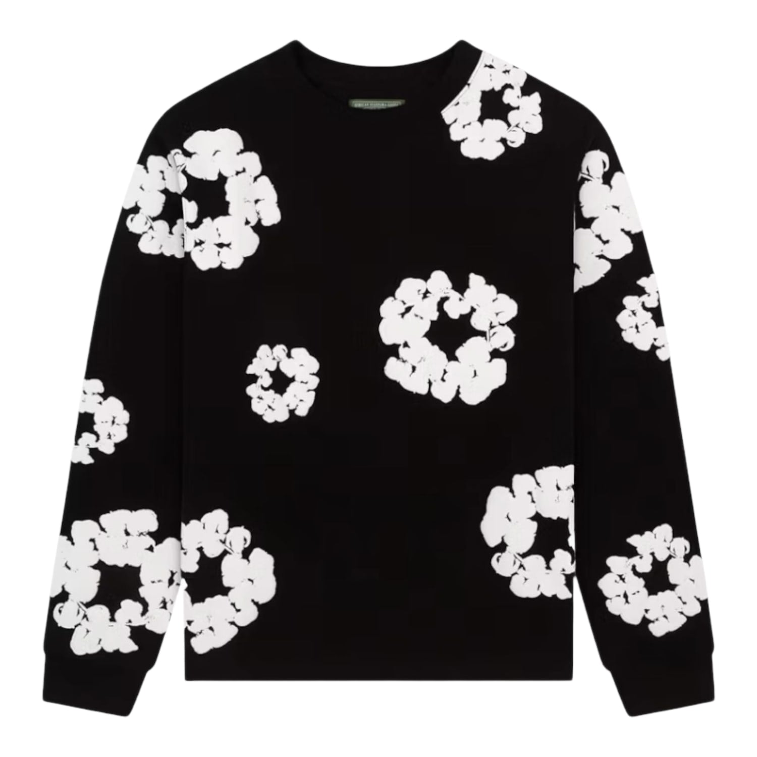 Denim Tears Long Sleeve Cotton Wreath T-shirt Black