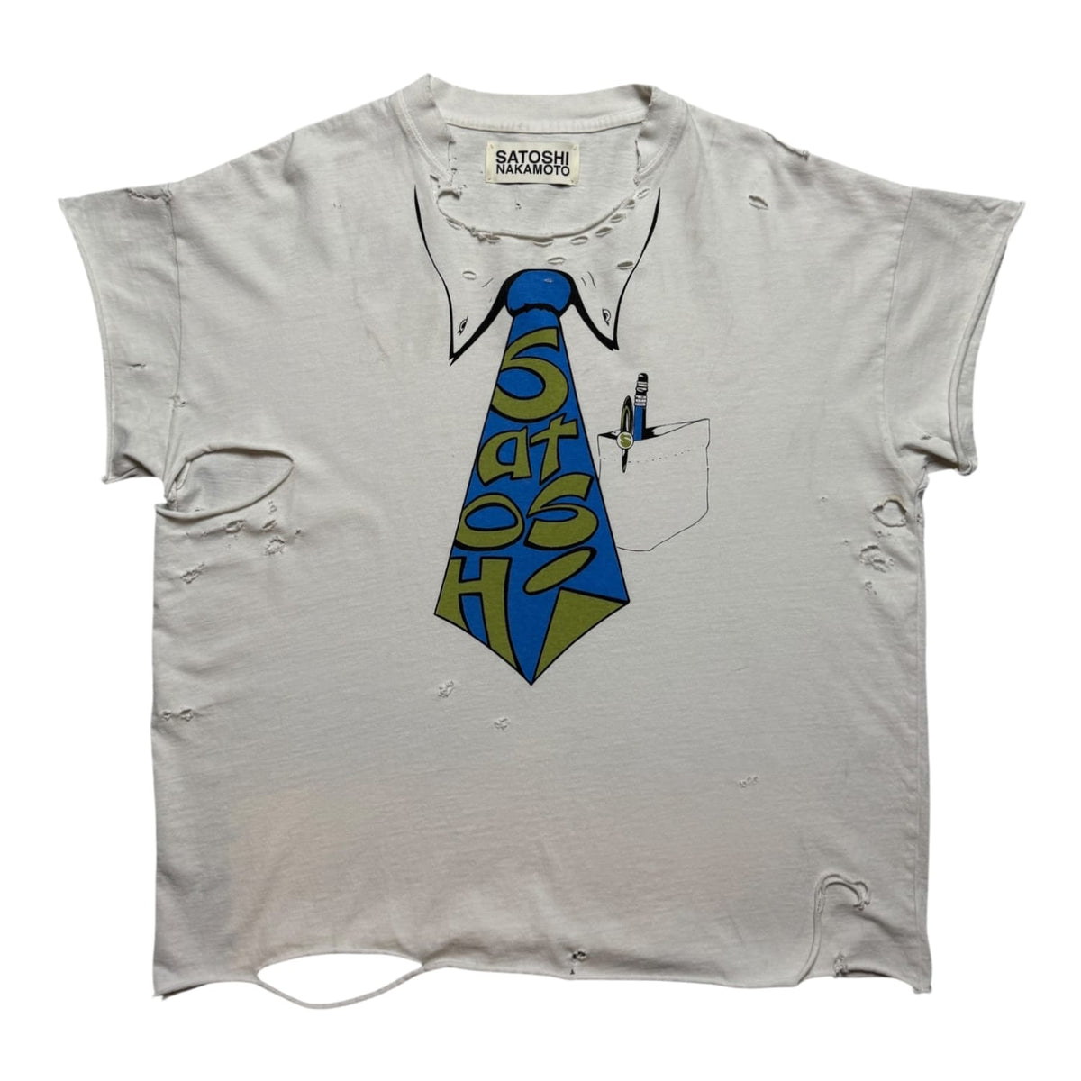 Satoshi Nakamoto Tie T-Shirt