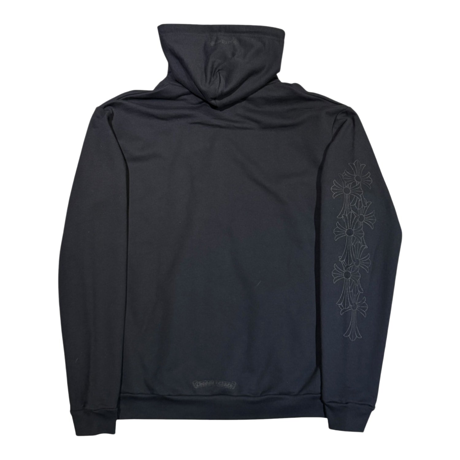 Chrome Hearts Miami Exclusive Cemetery Vertical Logo Hoodie Black