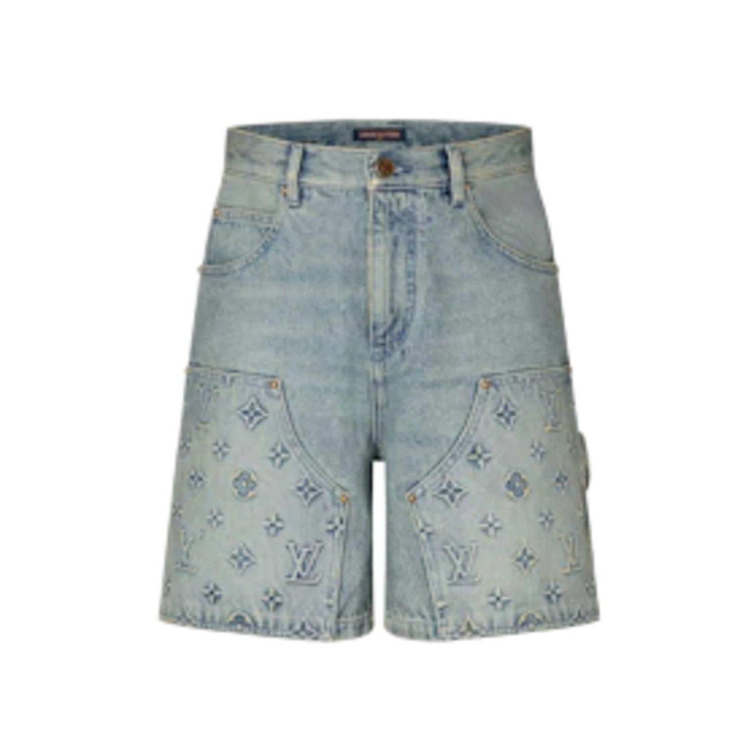 Louis Vuitton Denim Carpenter Shorts Blue