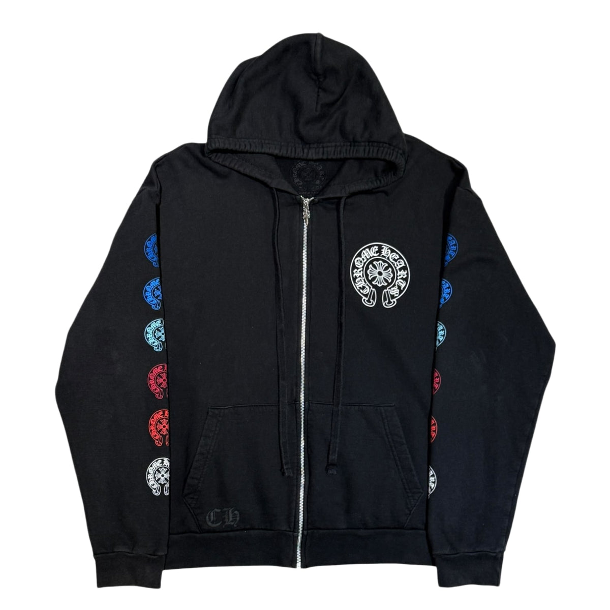 Chrome Hearts Multi color Horseshoe Logo Zip Up Hoodie