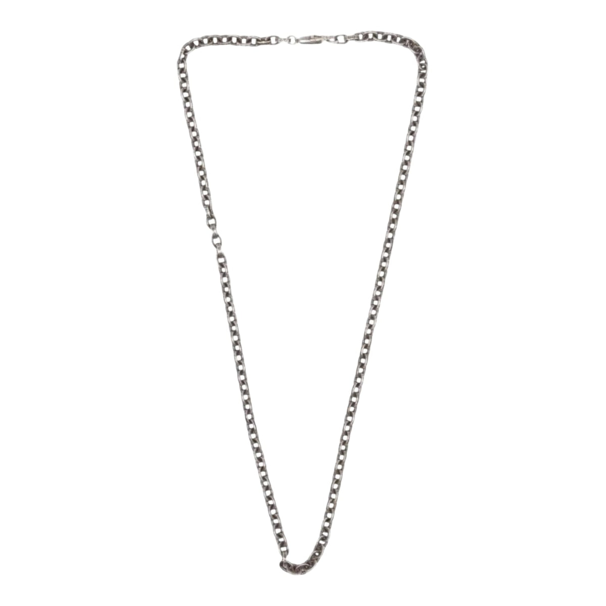 Chrome Hearts Silver Paper Chain Necklace - 20 Inches
