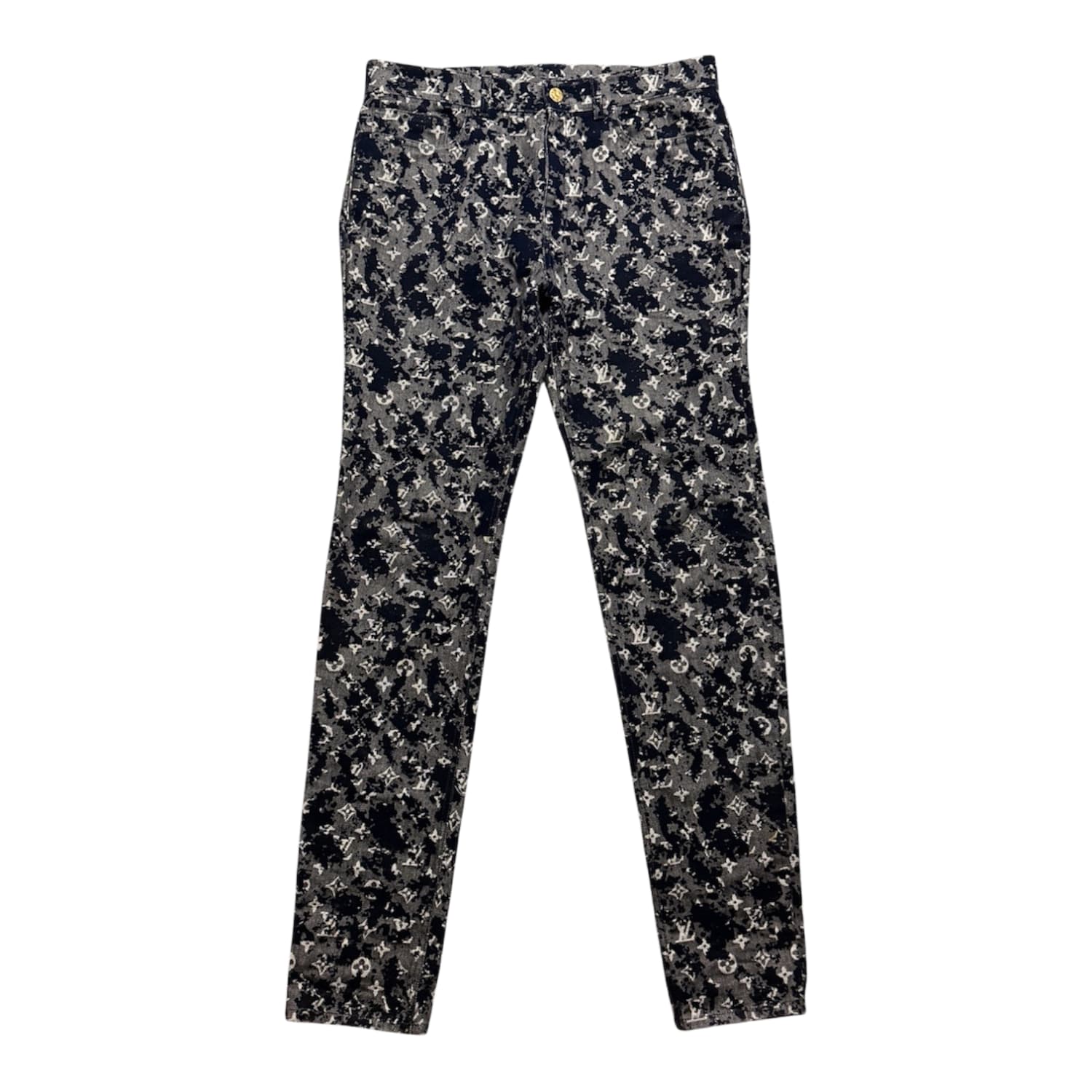 Louis Vuitton Monogram Flock Slim Jeans
