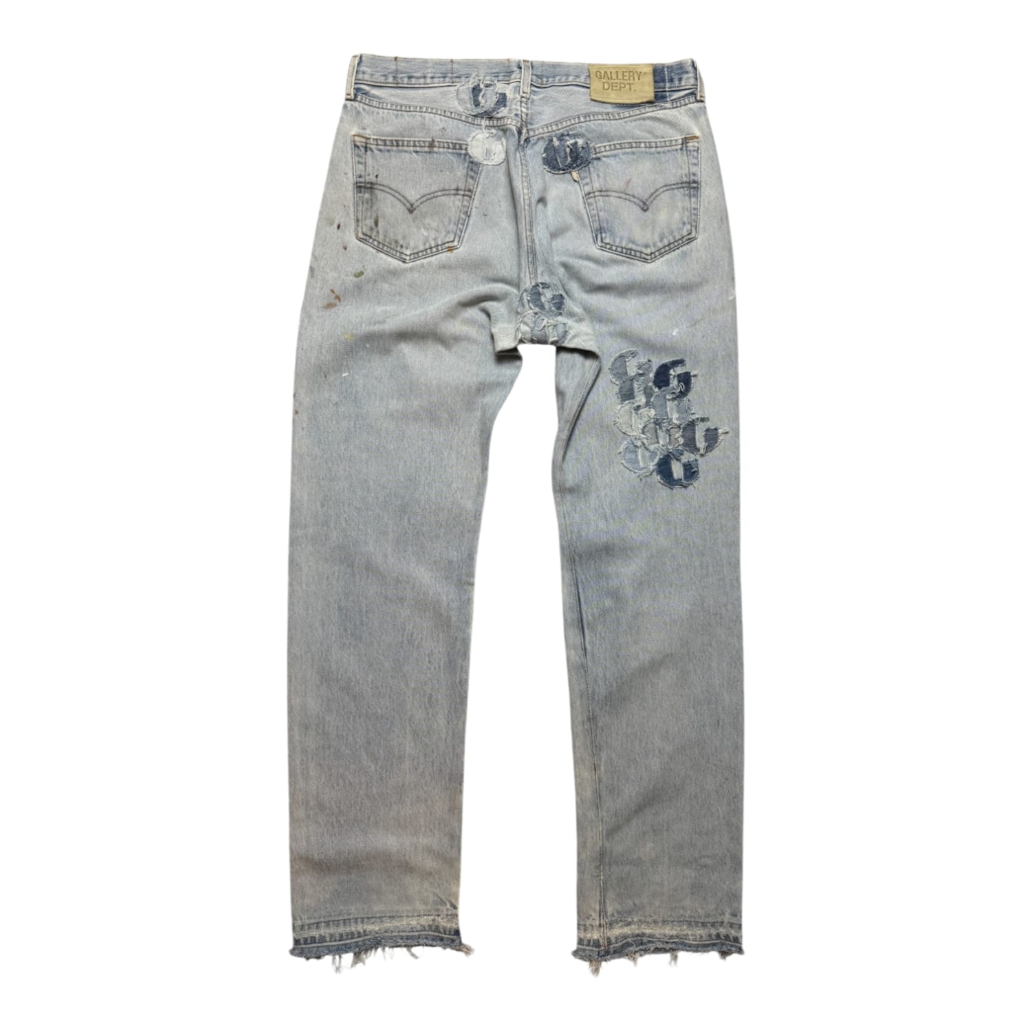 Gallery Dept. Super G Patch Paint Splatter Denim Jeans