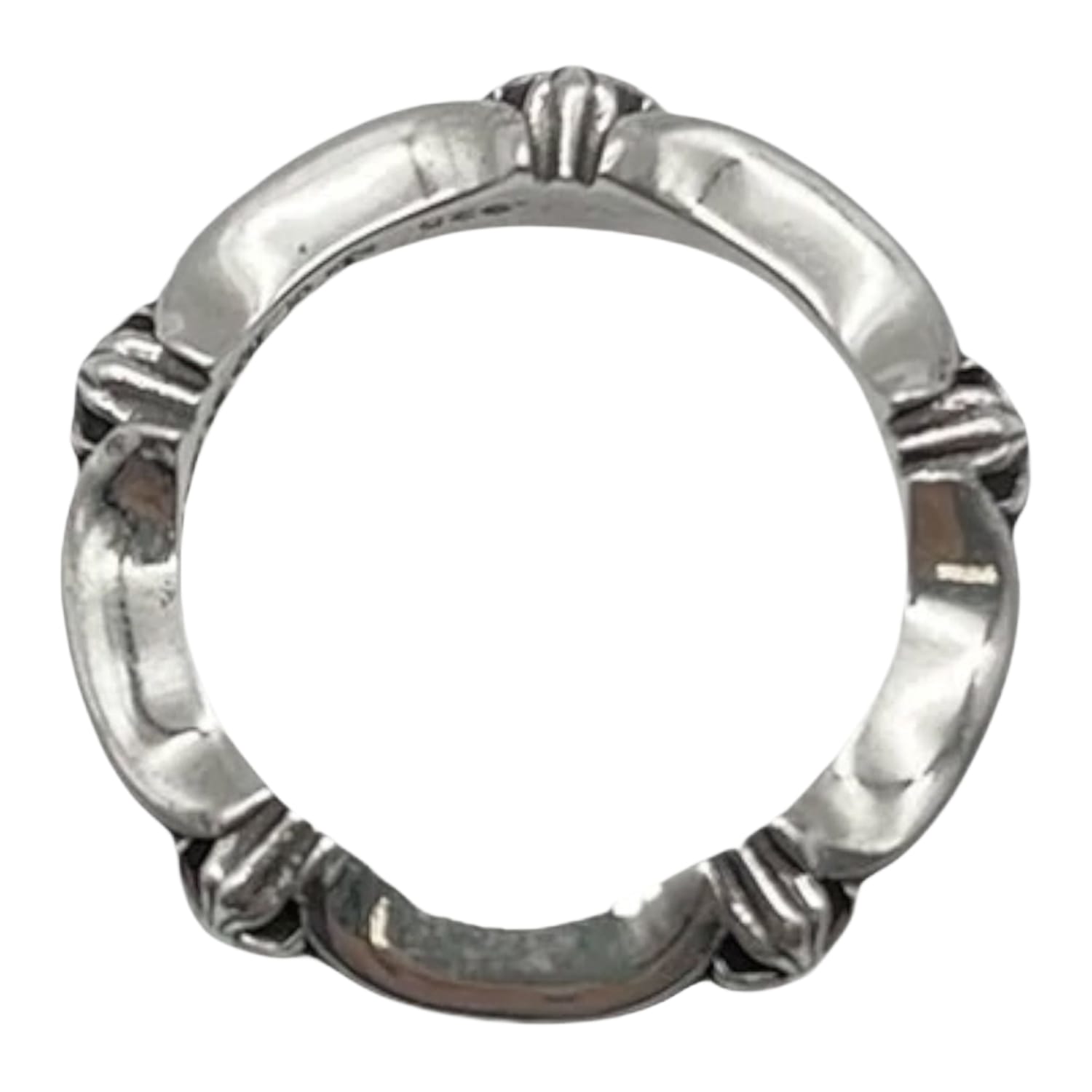 Chrome Hearts Silver Plus and Bone Ring - US Size 6
