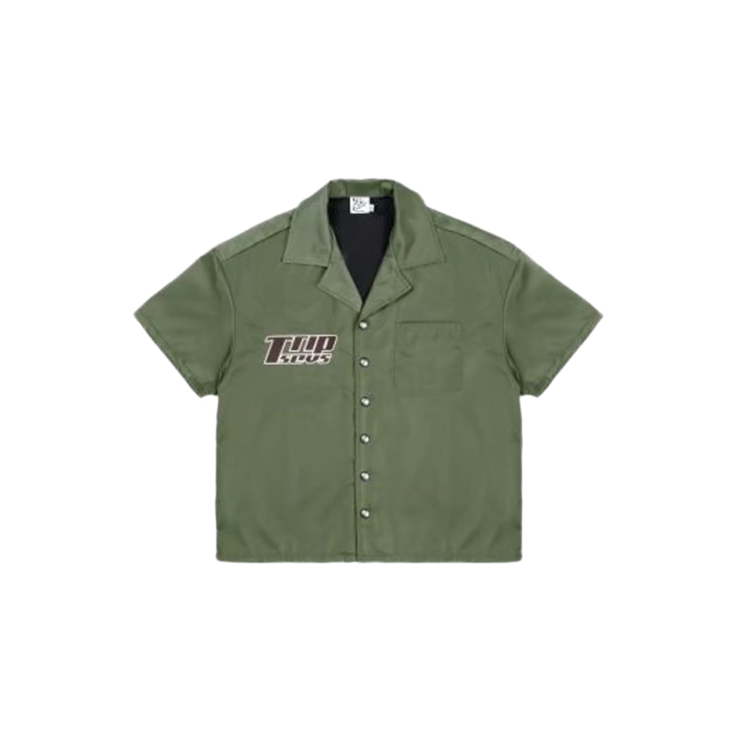 Triple Sevens Nylon Button Up Shirt Green
