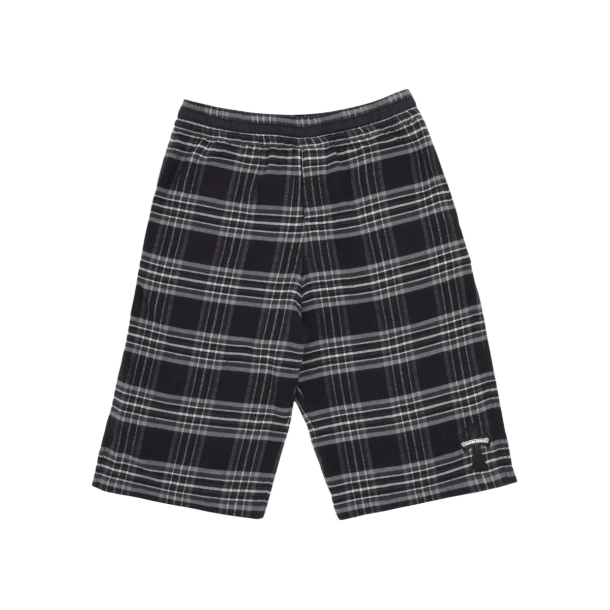 Chrome Hearts After School Cross Patch Flannel Shorts Grey