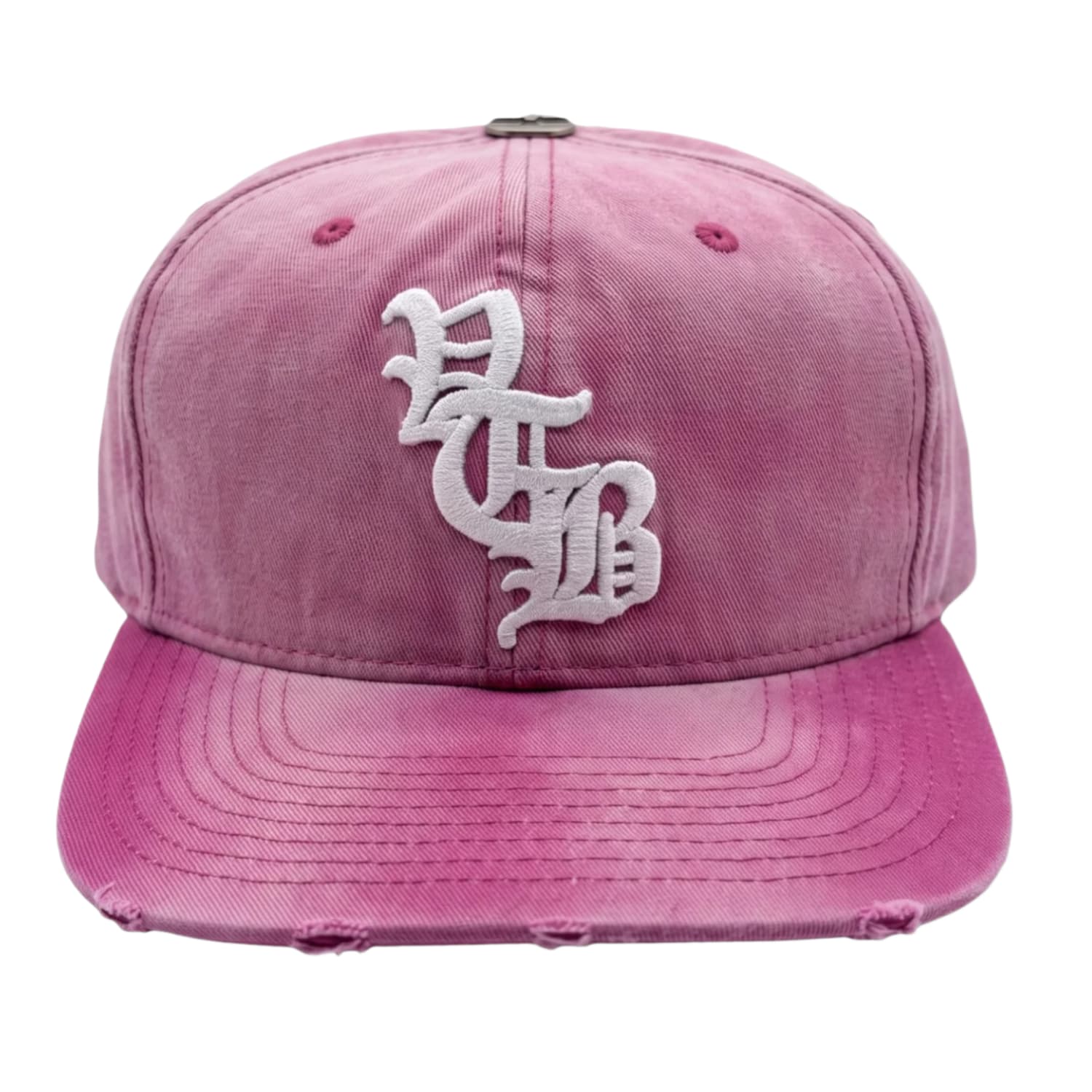 Vertabrae Faded Pink White Snapback Hat