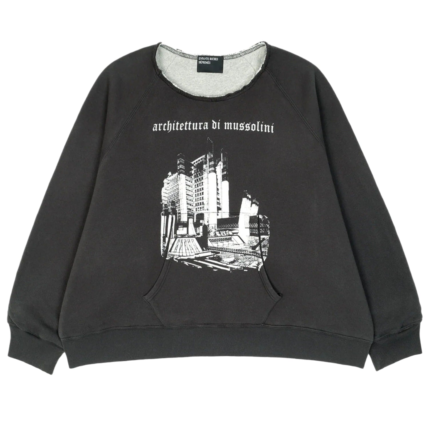 Enfants Riches Déprimés Architettura Di Mussolini Lined Raglan Sweatshirt