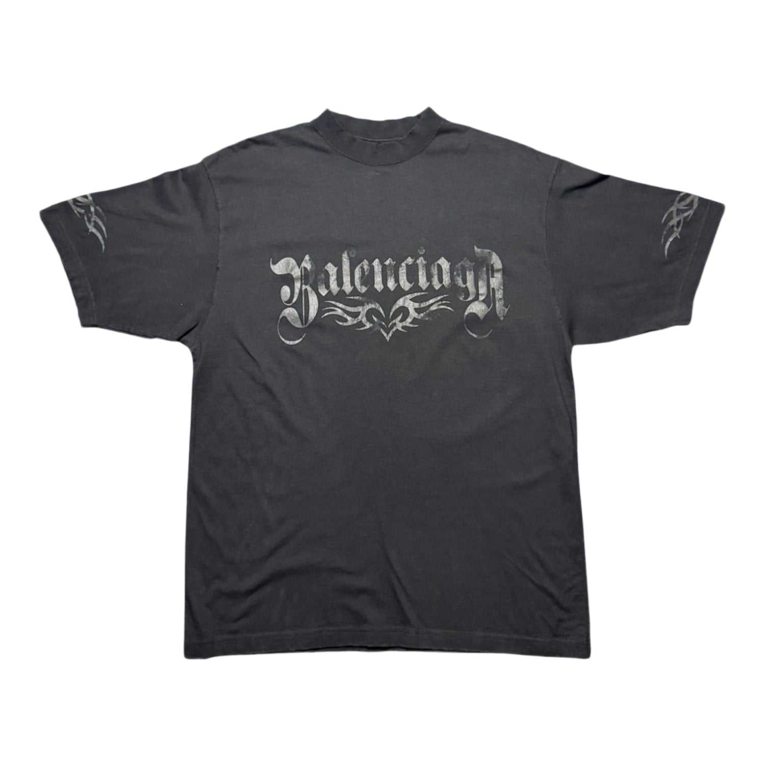 Balenciaga Tacky Tribal Gothic Logo T-Shirt Black