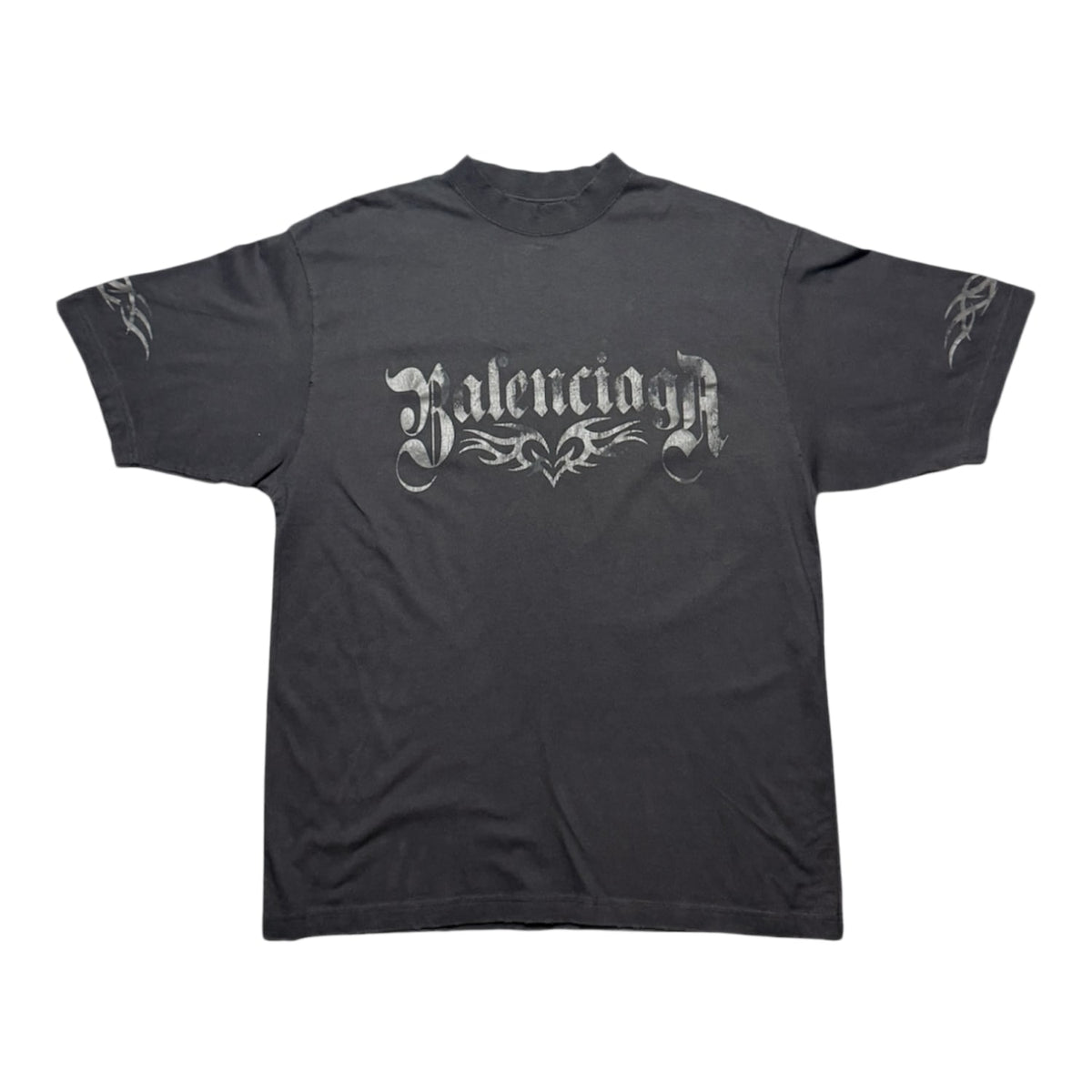 Balenciaga Tacky Tribal Gothic Logo T-Shirt Black