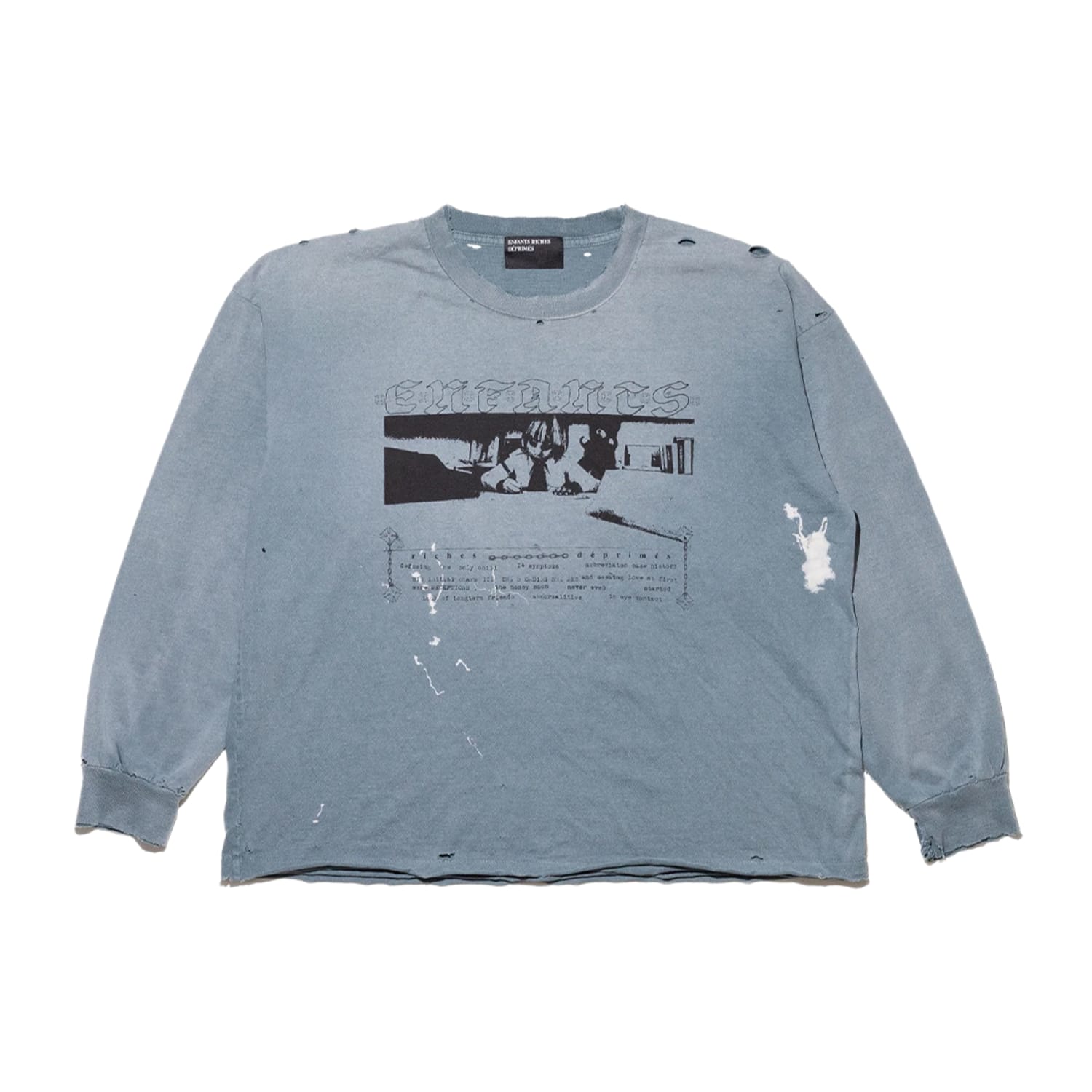 Enfants Riches Déprimés Boy In Chains L/S T-shirt Faded Blue