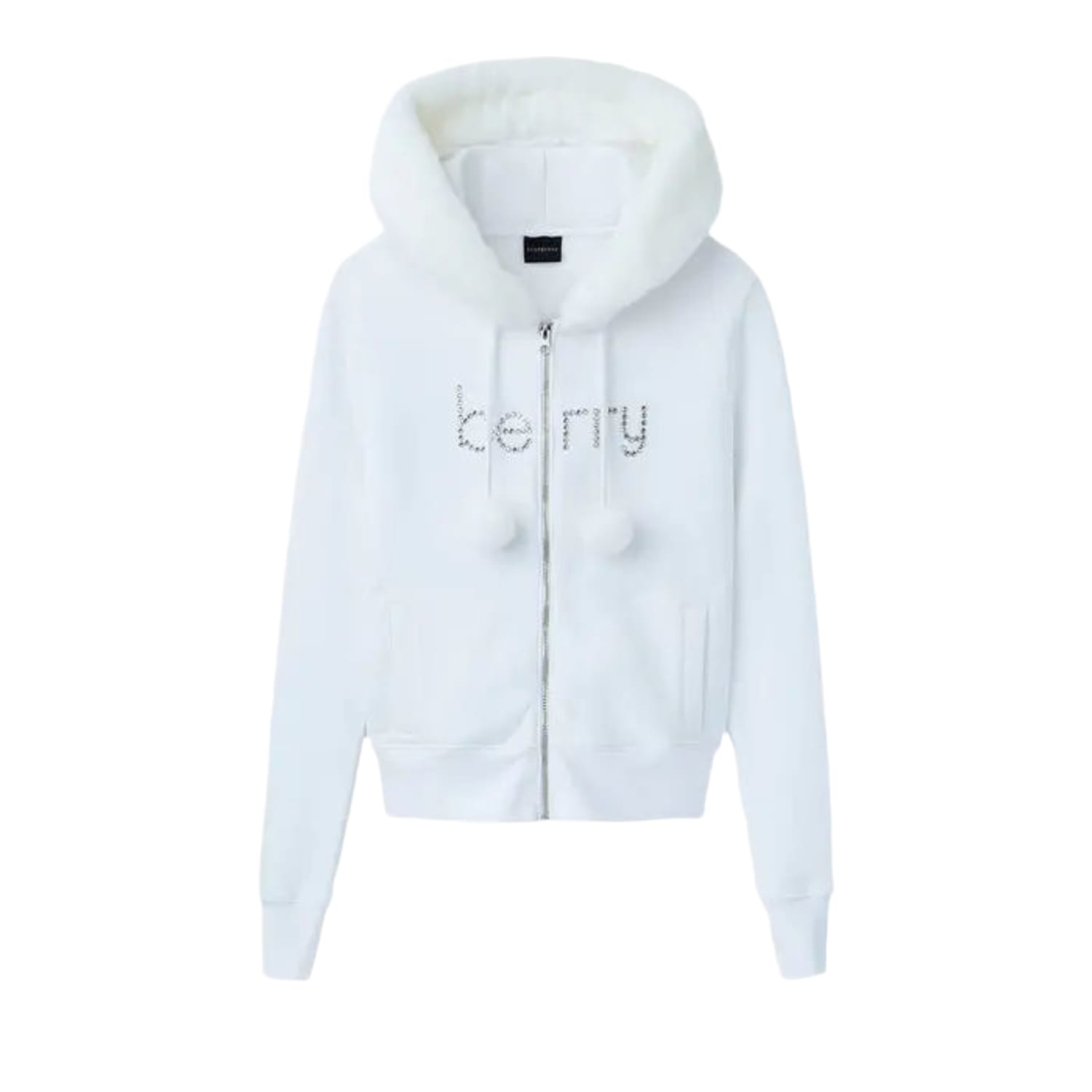 GV Gallery Raspberry Hills White Pom Pom Zip Up