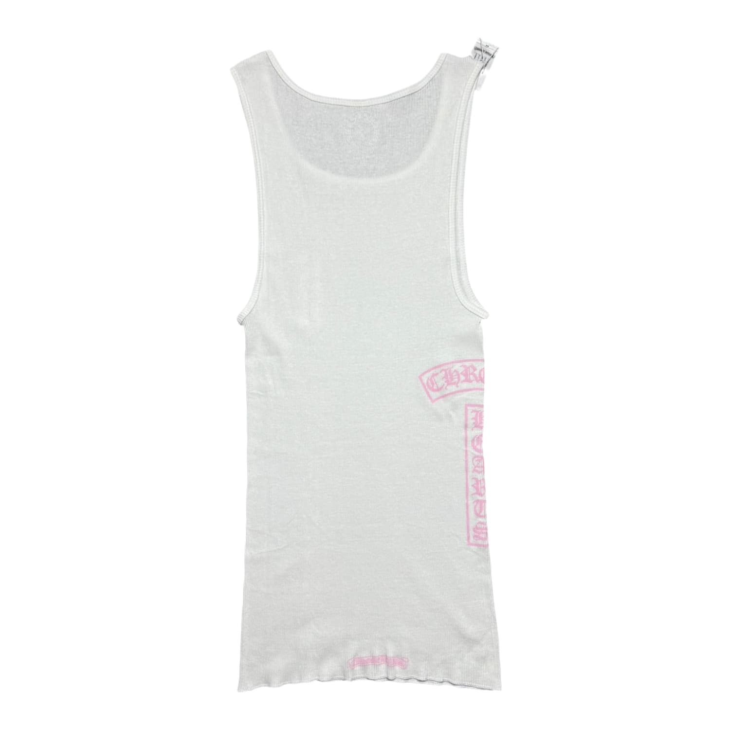 Chrome Hearts T Bar Rib Tank White/Pink