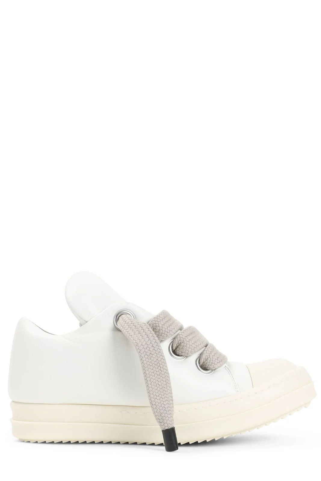 Rick Owens Mainline Leather Jumbo Lace Low Triple White