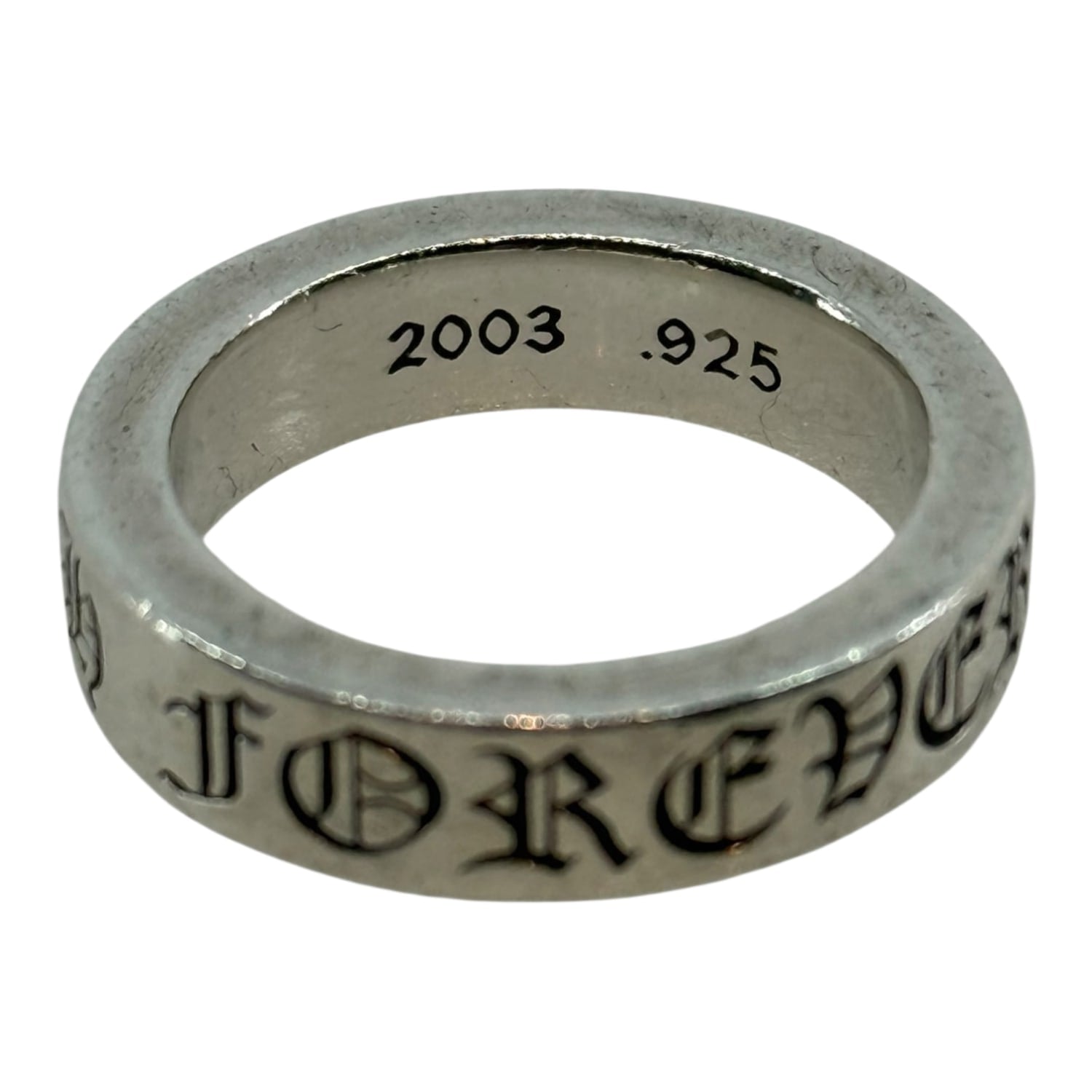 Chrome Hearts Silver CH Forever Ring - US Size 8.5