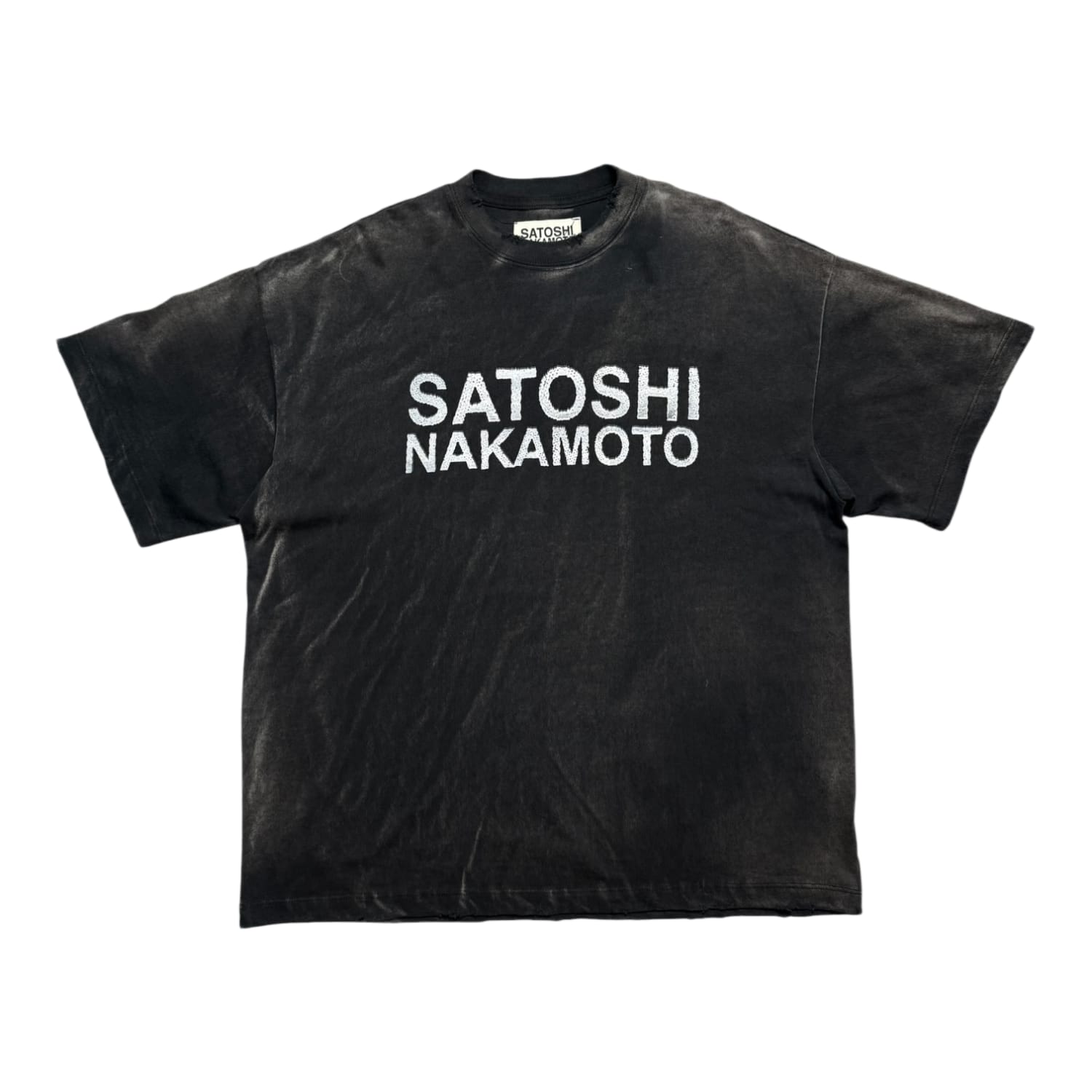 Satoshi Nakamoto Stencil Logo T-Shirt