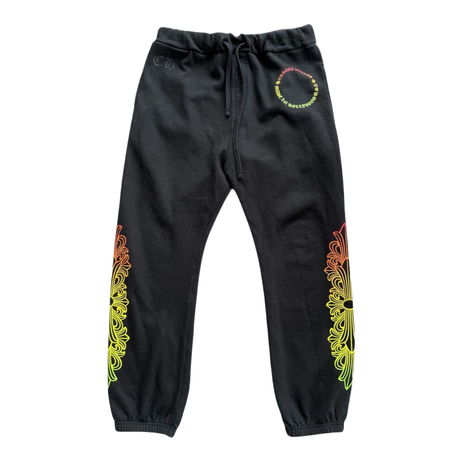 Chrome Hearts Black Gradient Circle Logo Sweatpants Black